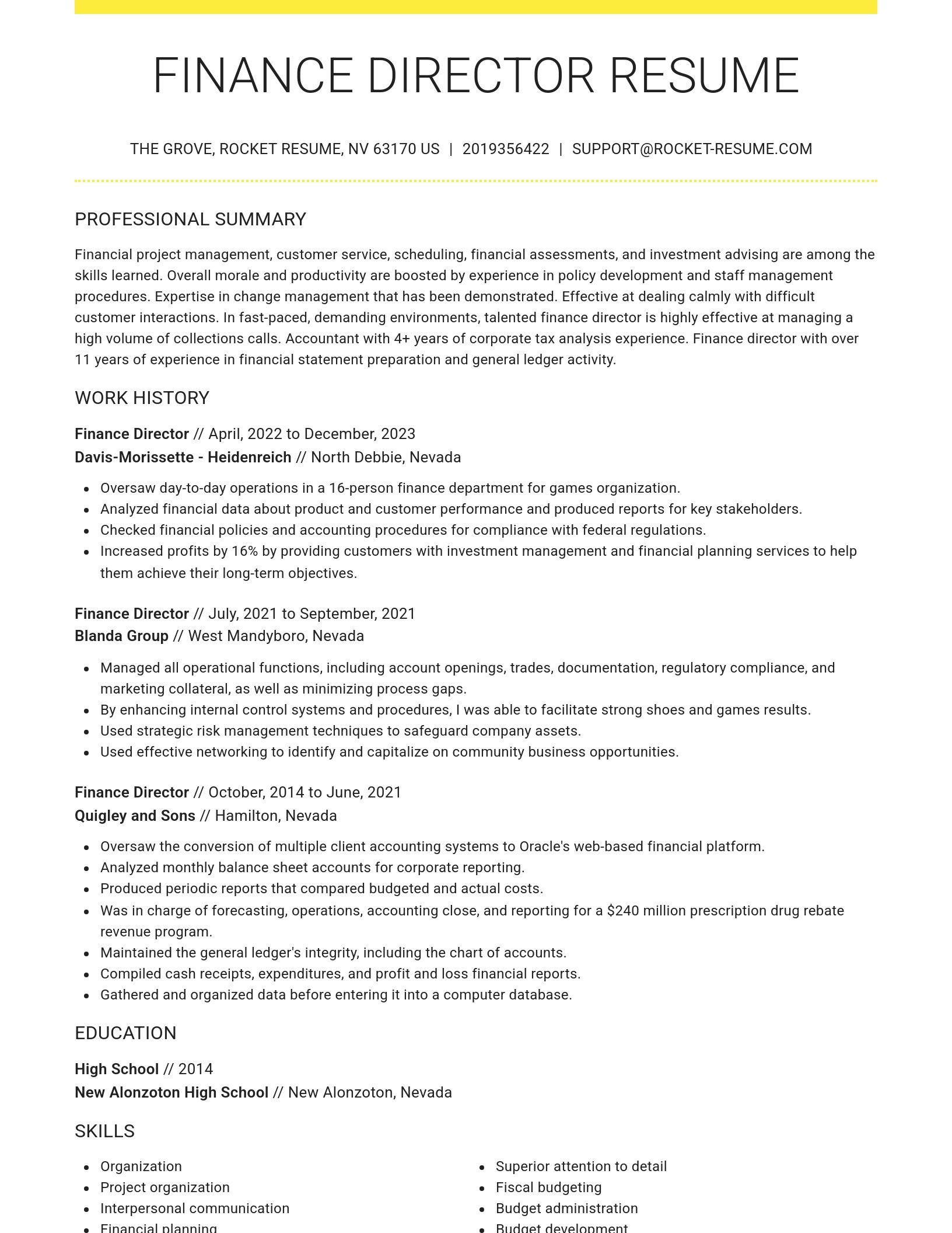 Grand resume template