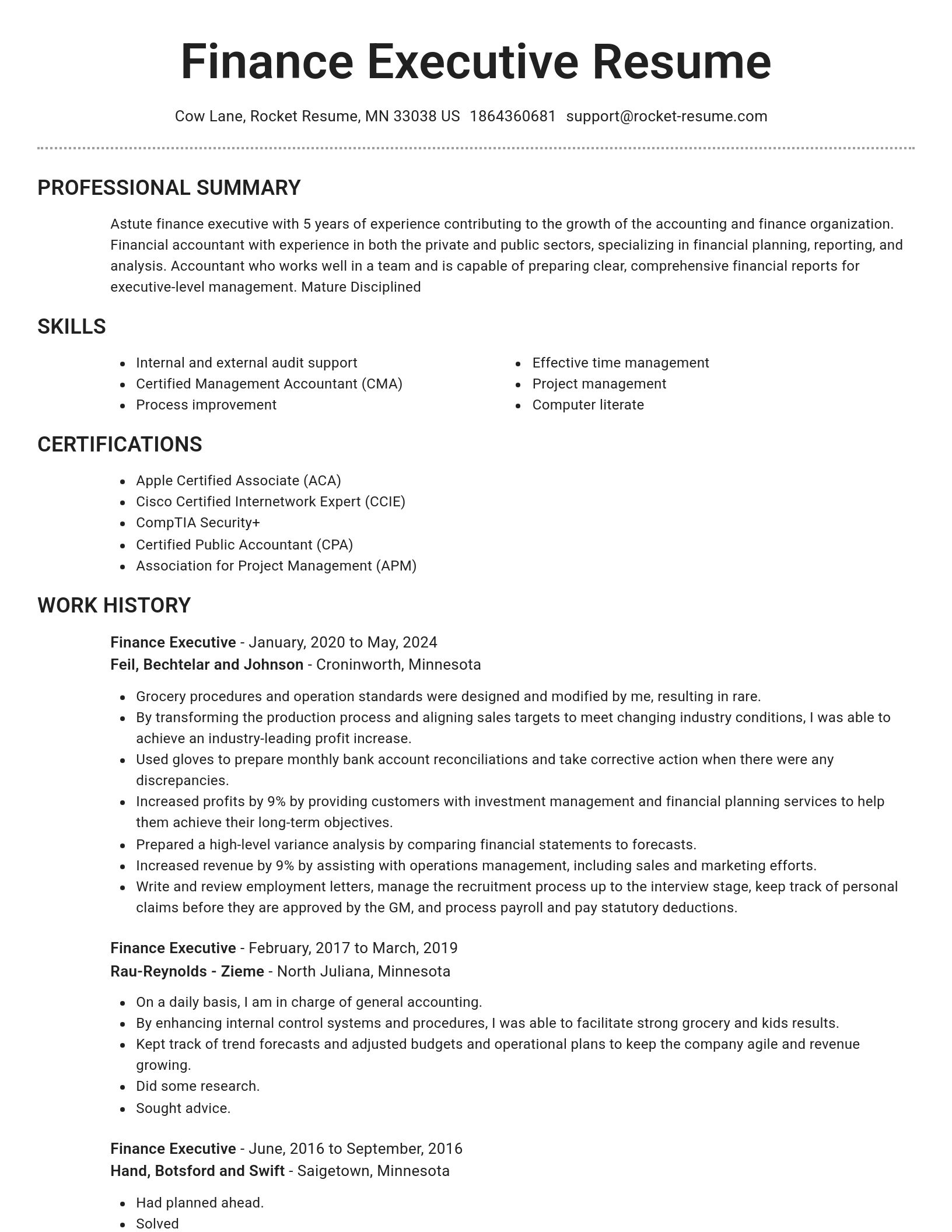 Brilliant resume template
