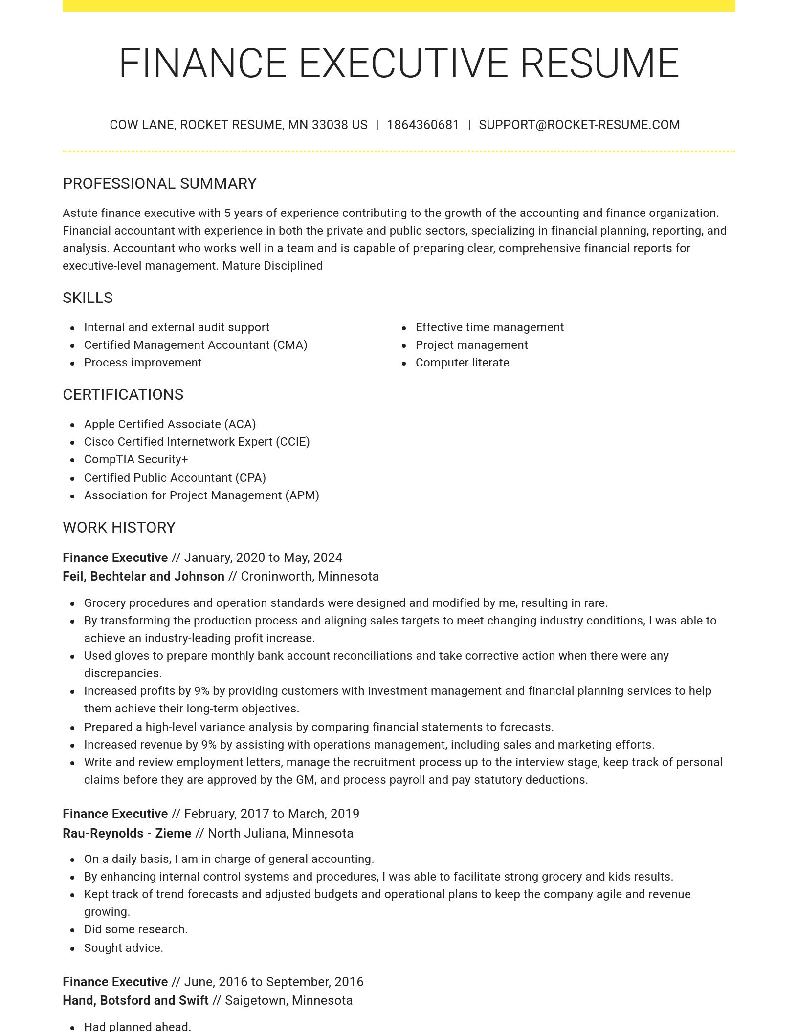 Grand resume template