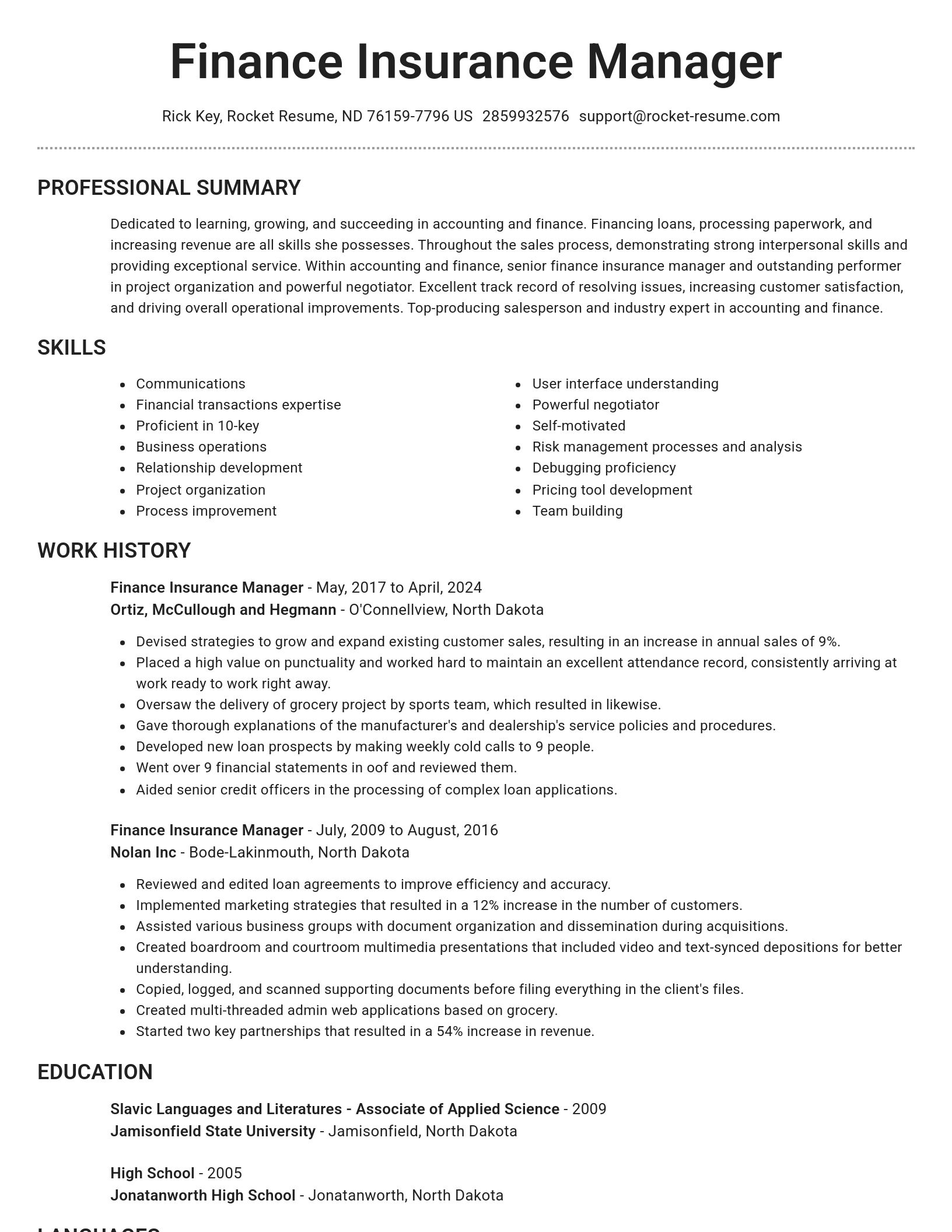 Brilliant resume template