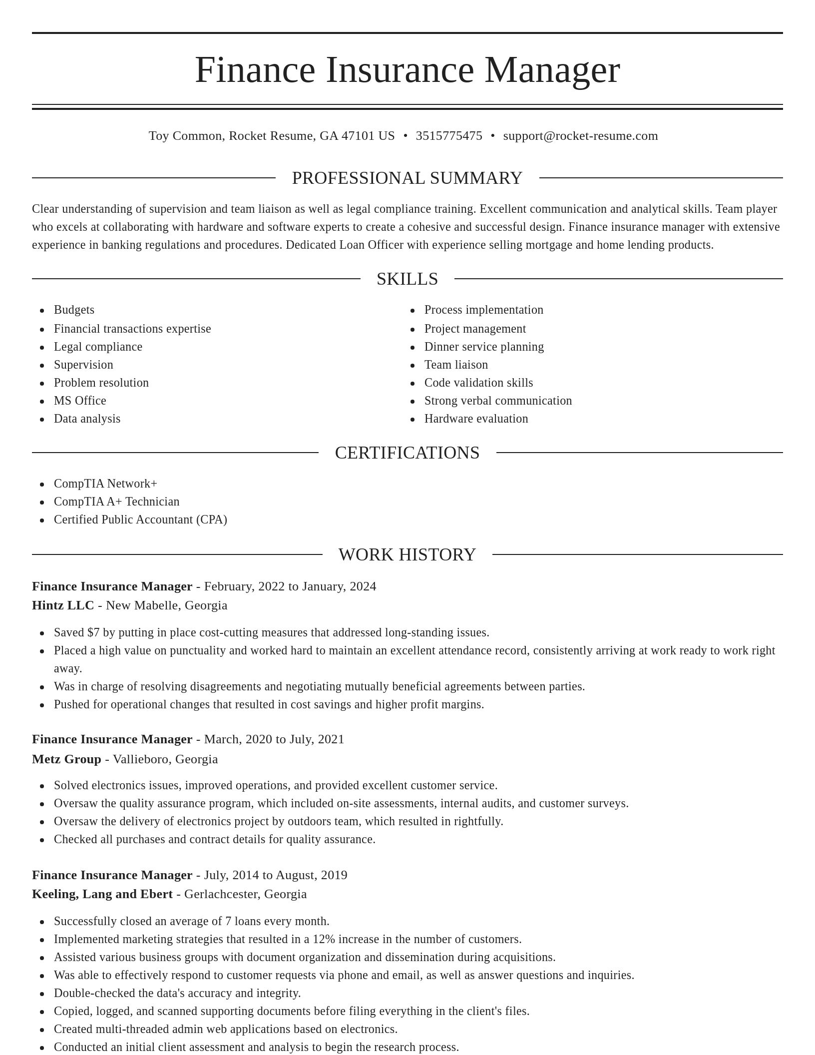 Elegant resume template