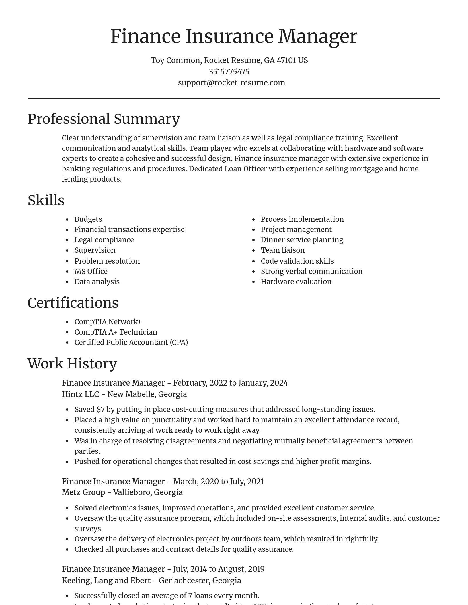 Focal Point resume template