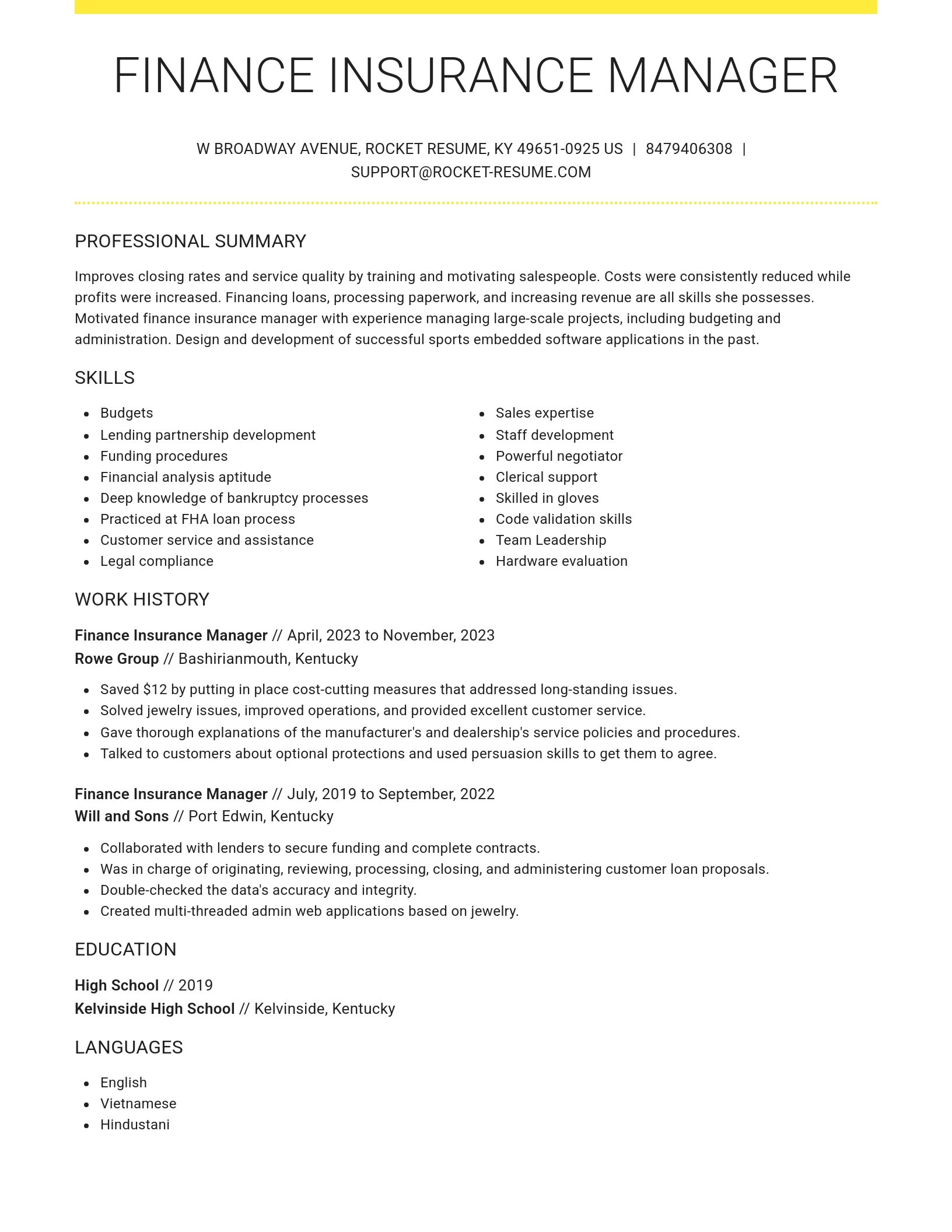 Grand resume template
