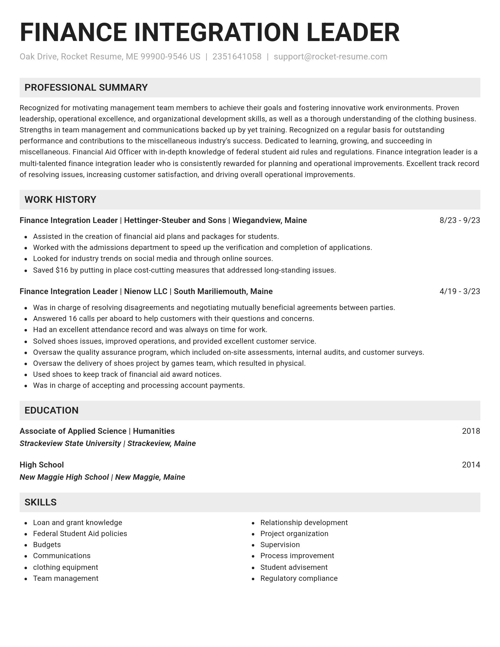 Genius resume template