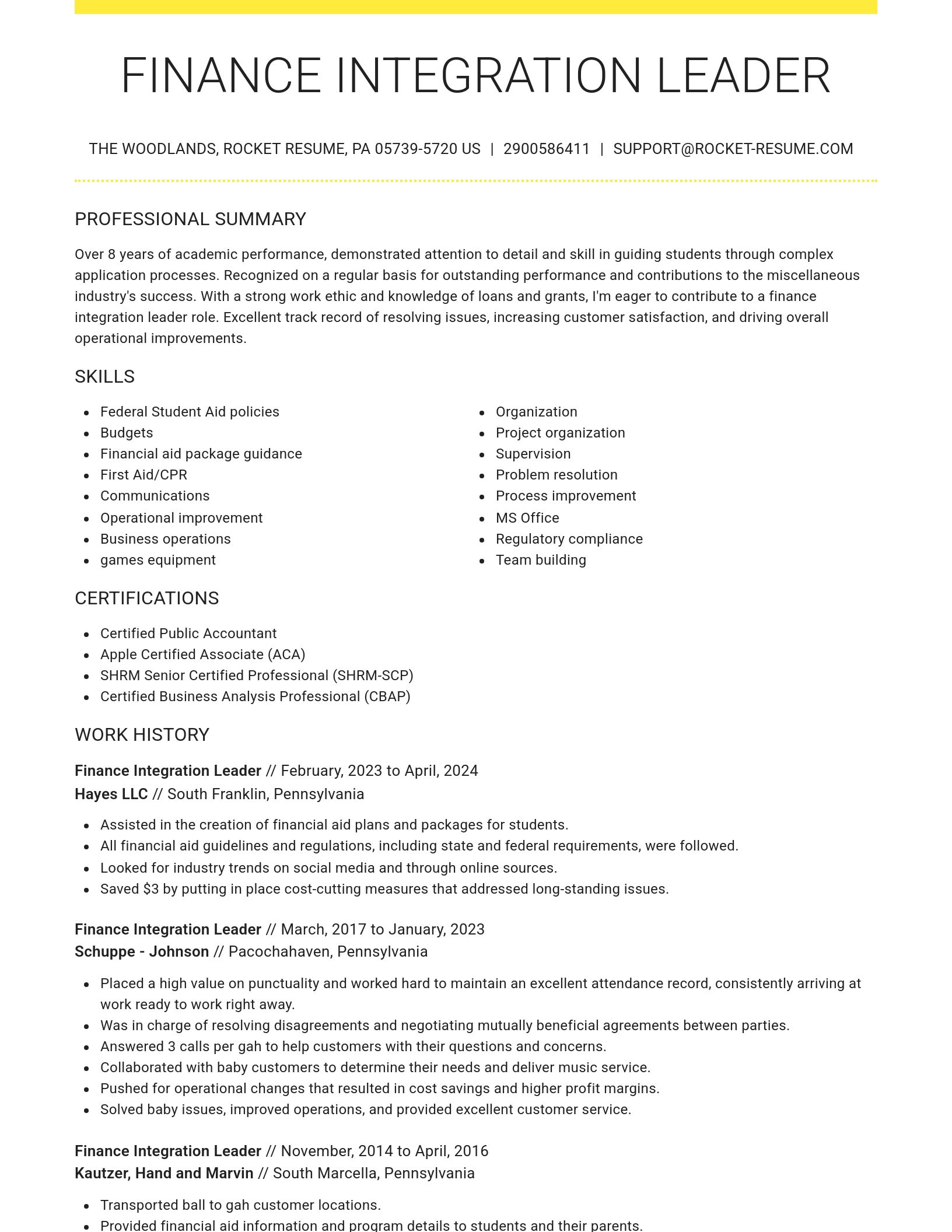 Grand resume template