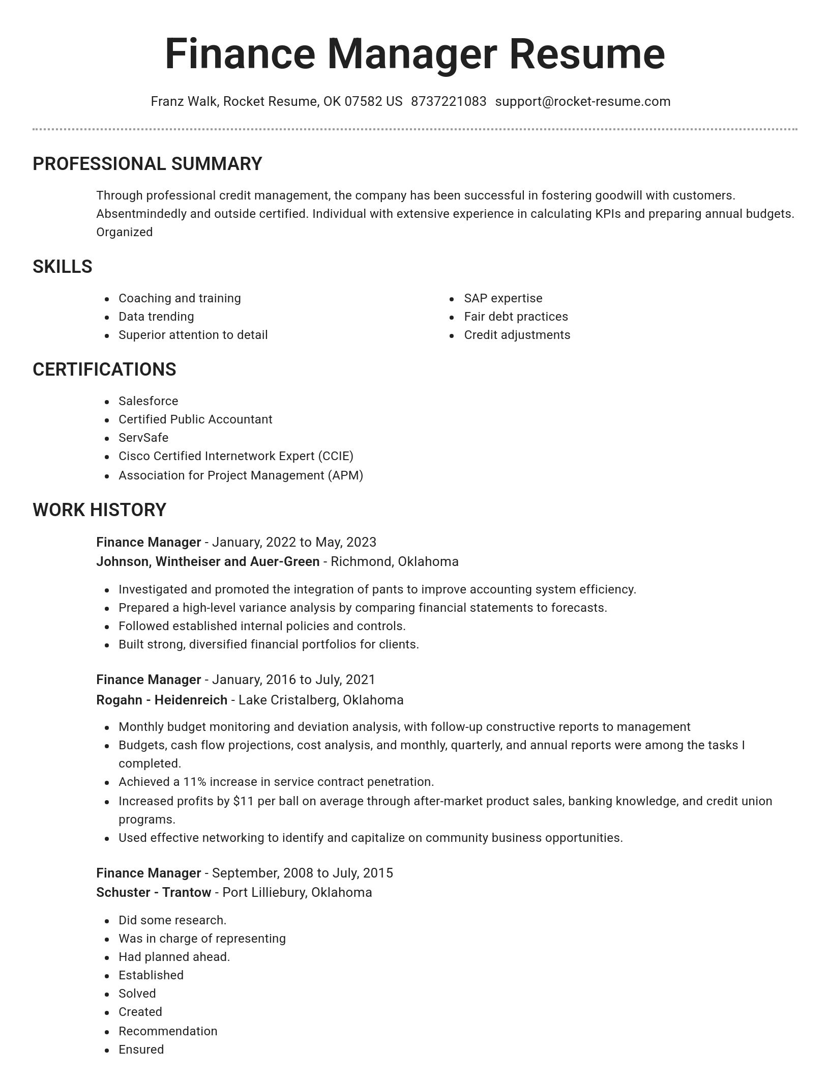 Brilliant resume template