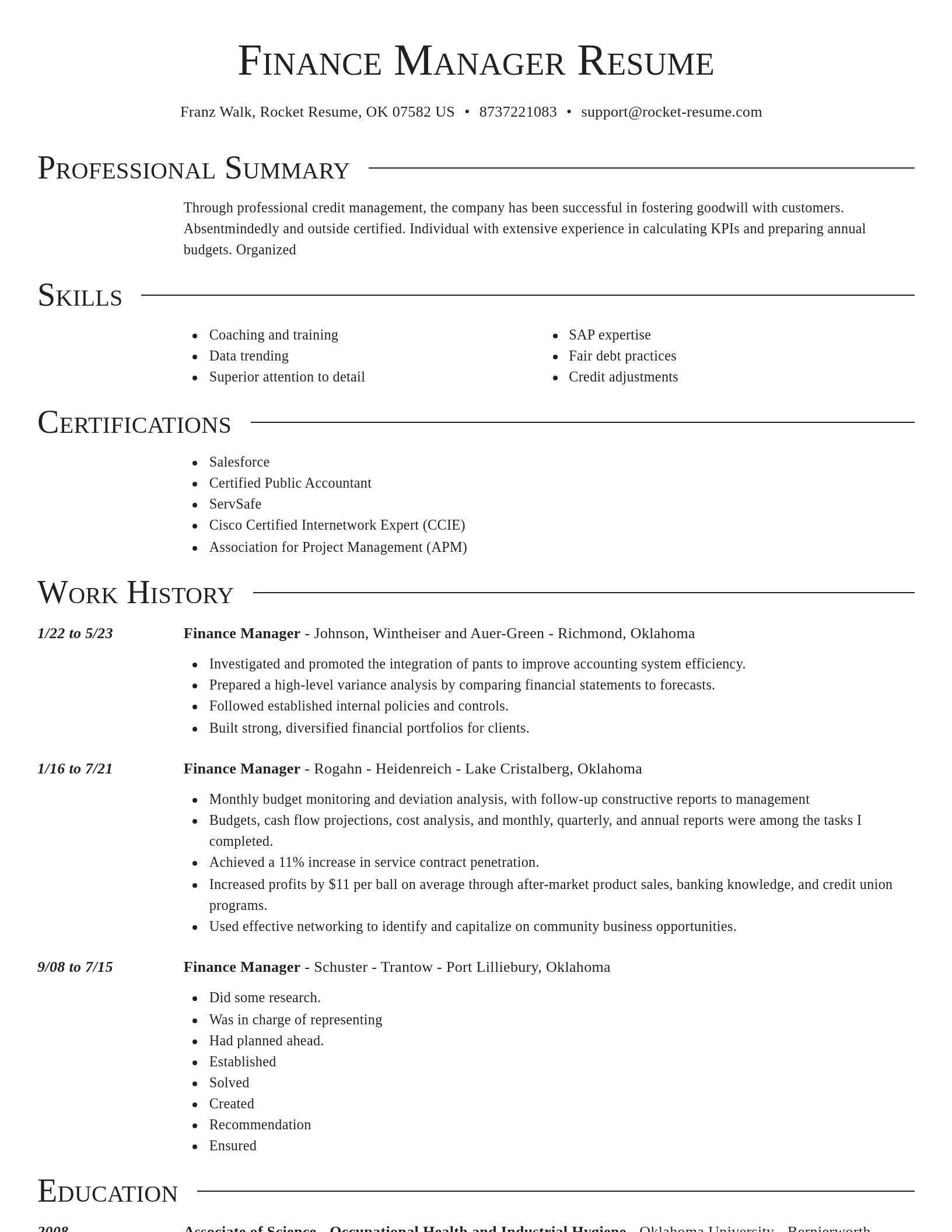 Director resume template