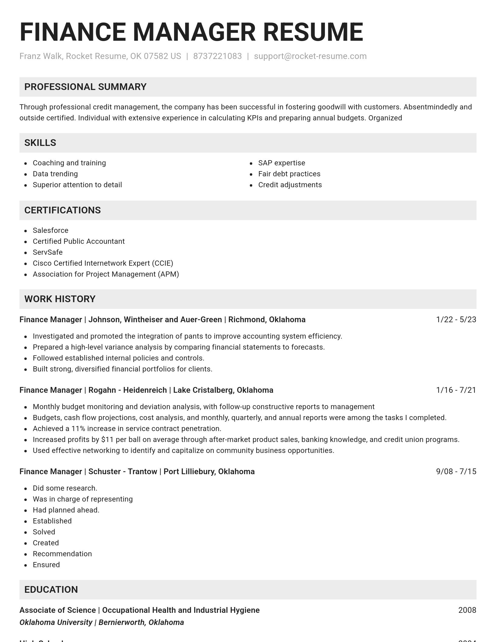 Genius resume template
