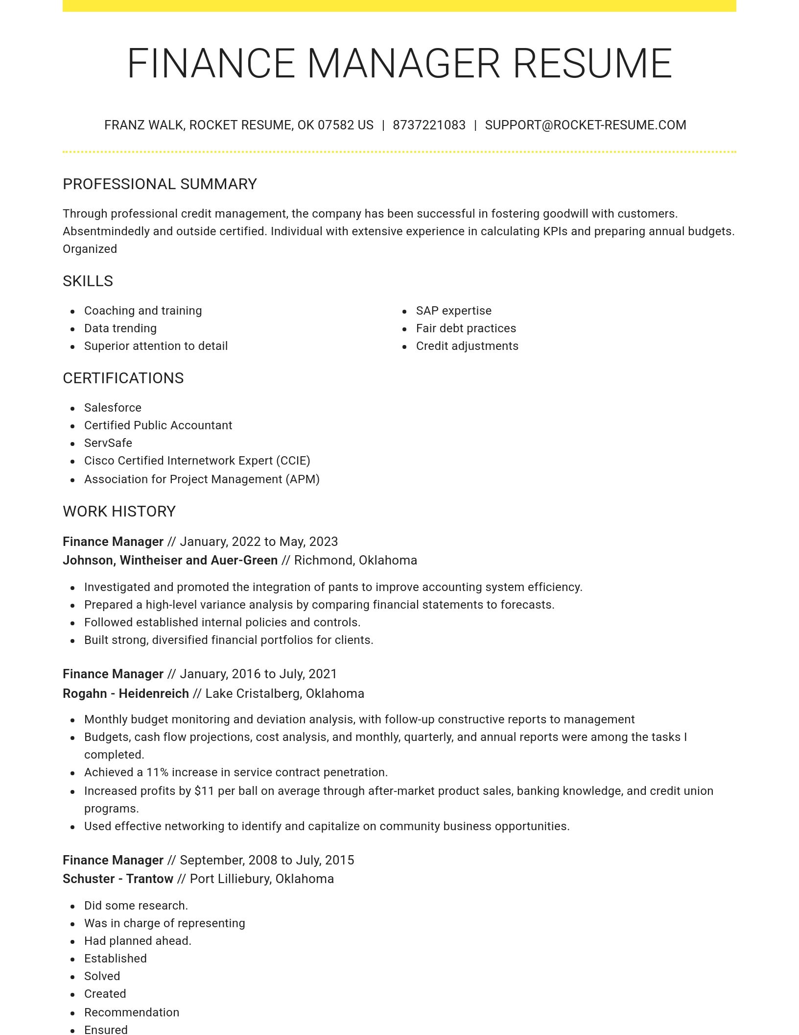 Grand resume template