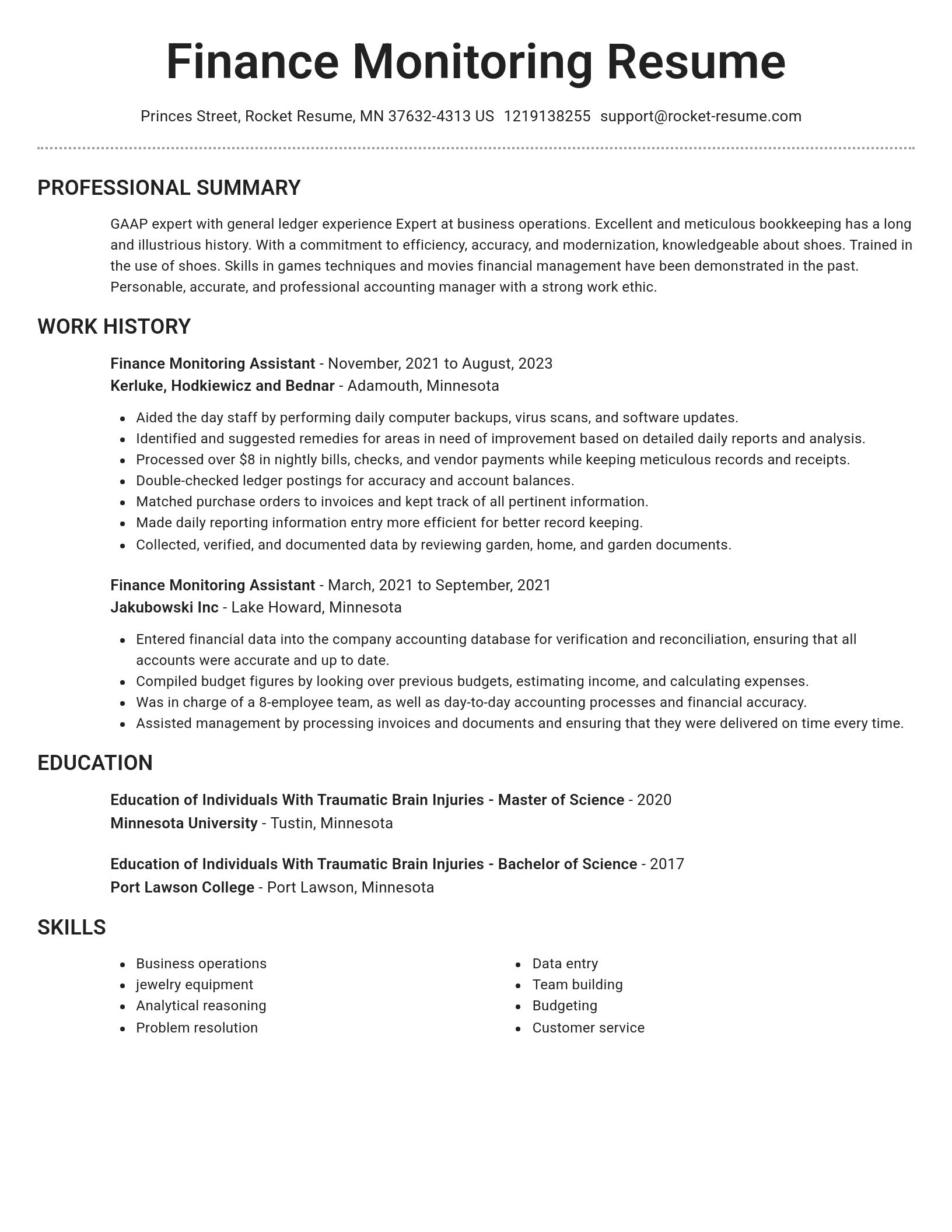 Brilliant resume template