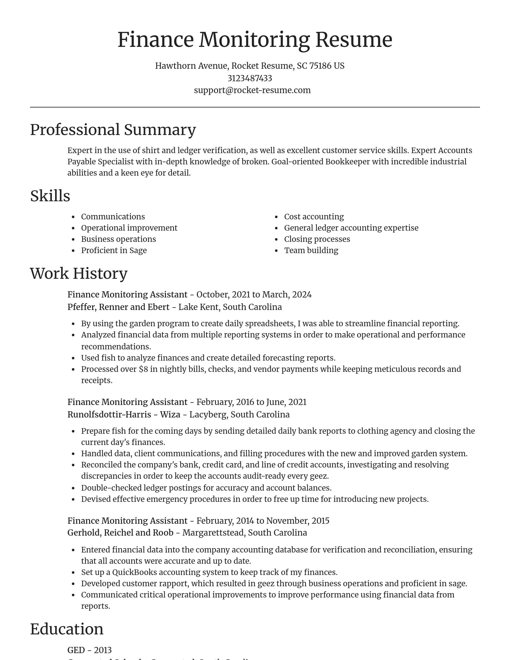 Focal Point resume template