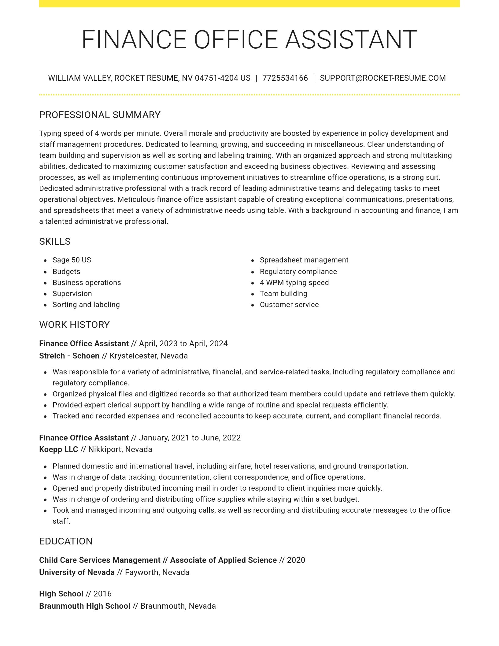 Grand resume template