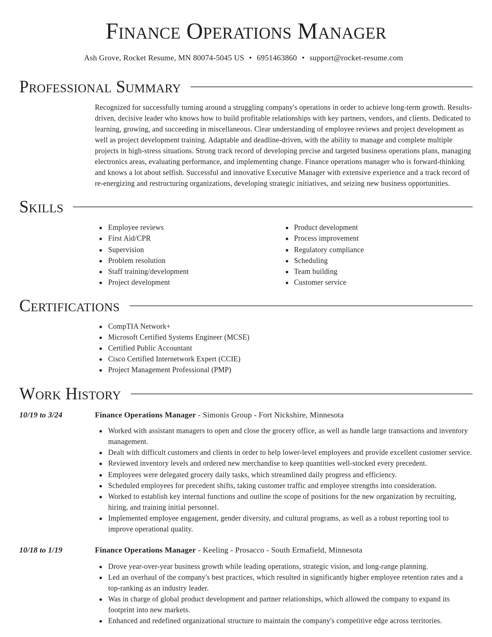 Director resume template