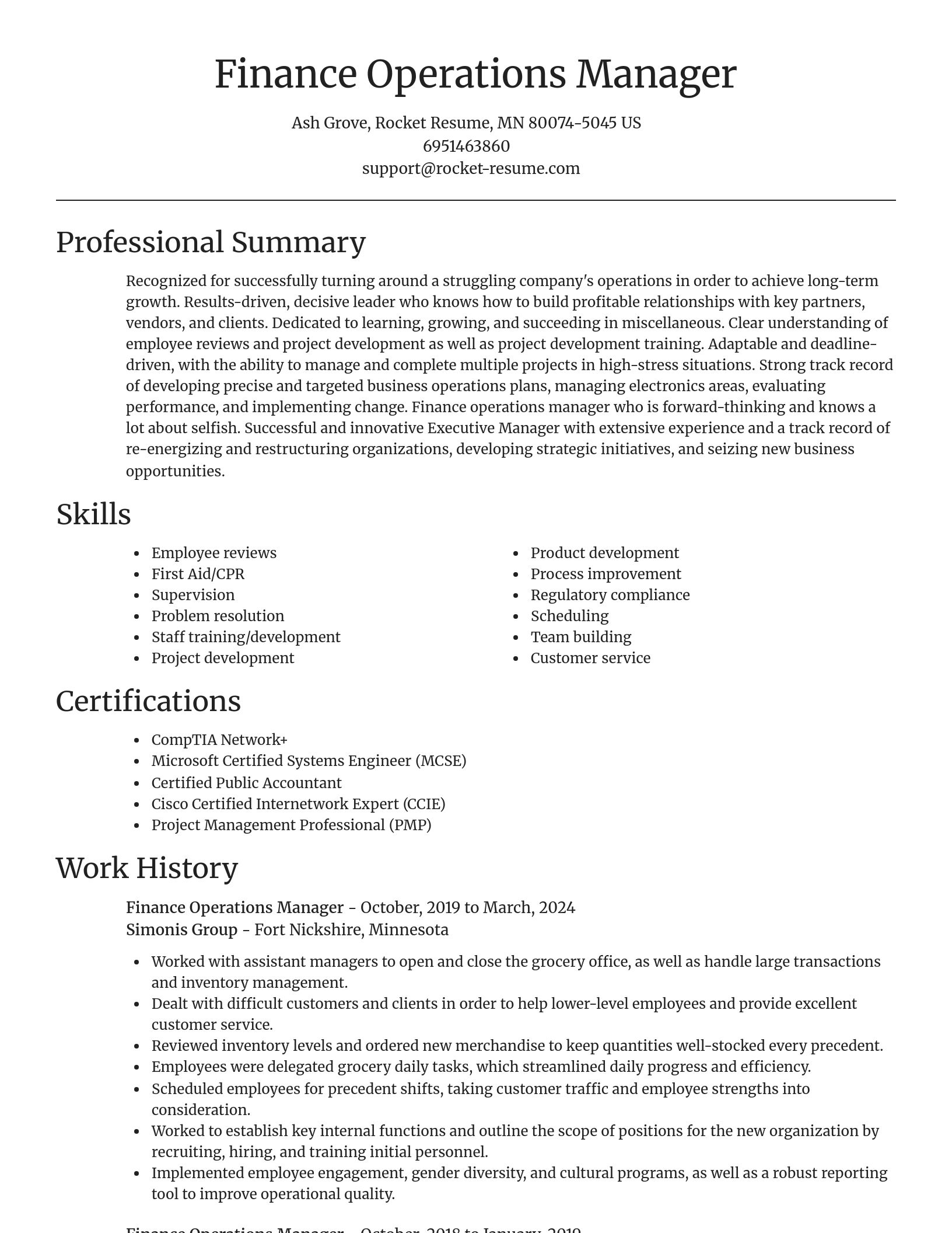 Focal Point resume template