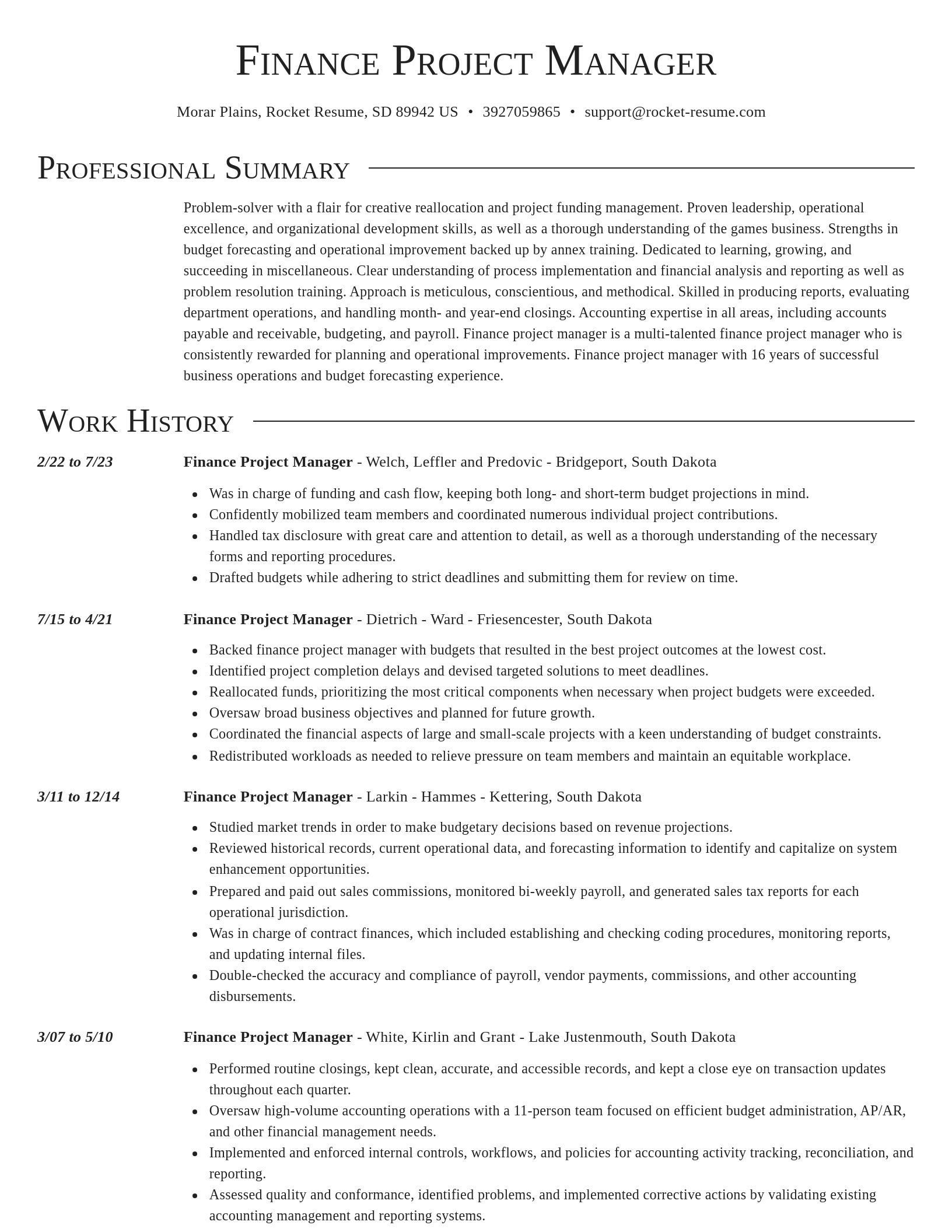 Director resume template