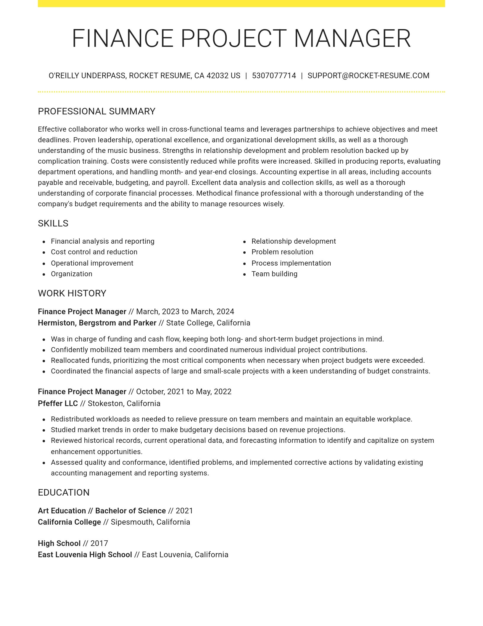 Grand resume template
