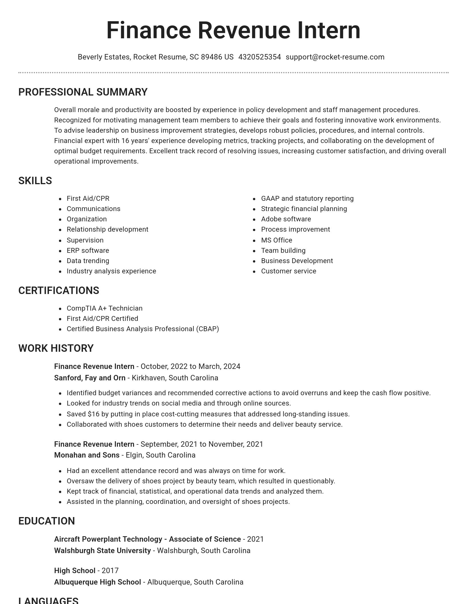 Brilliant resume template