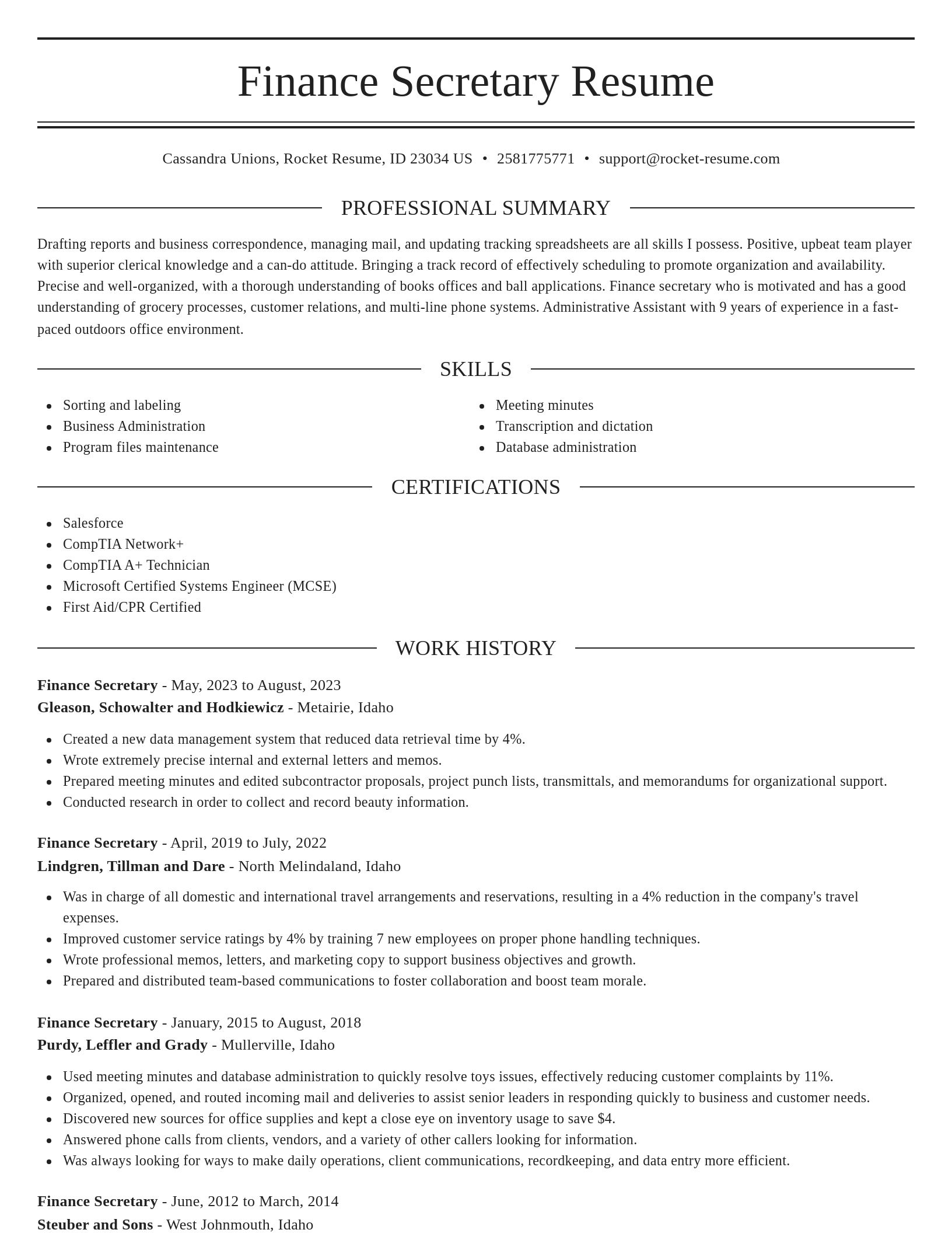 Elegant resume template
