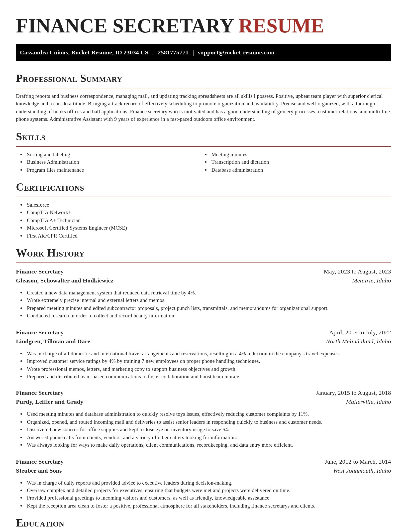 Exquisite resume template