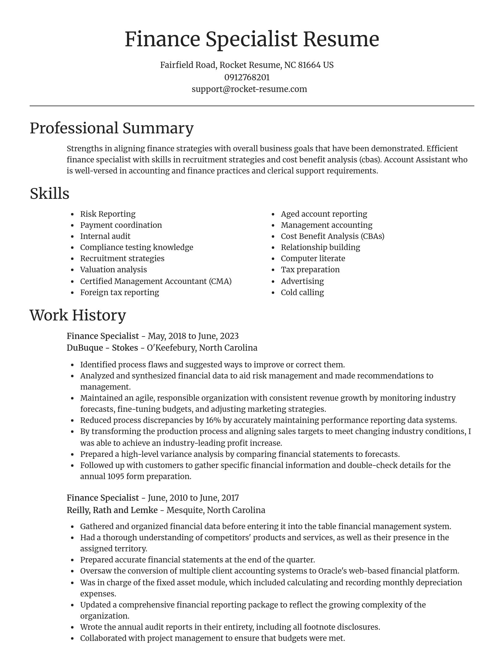 Focal Point resume template