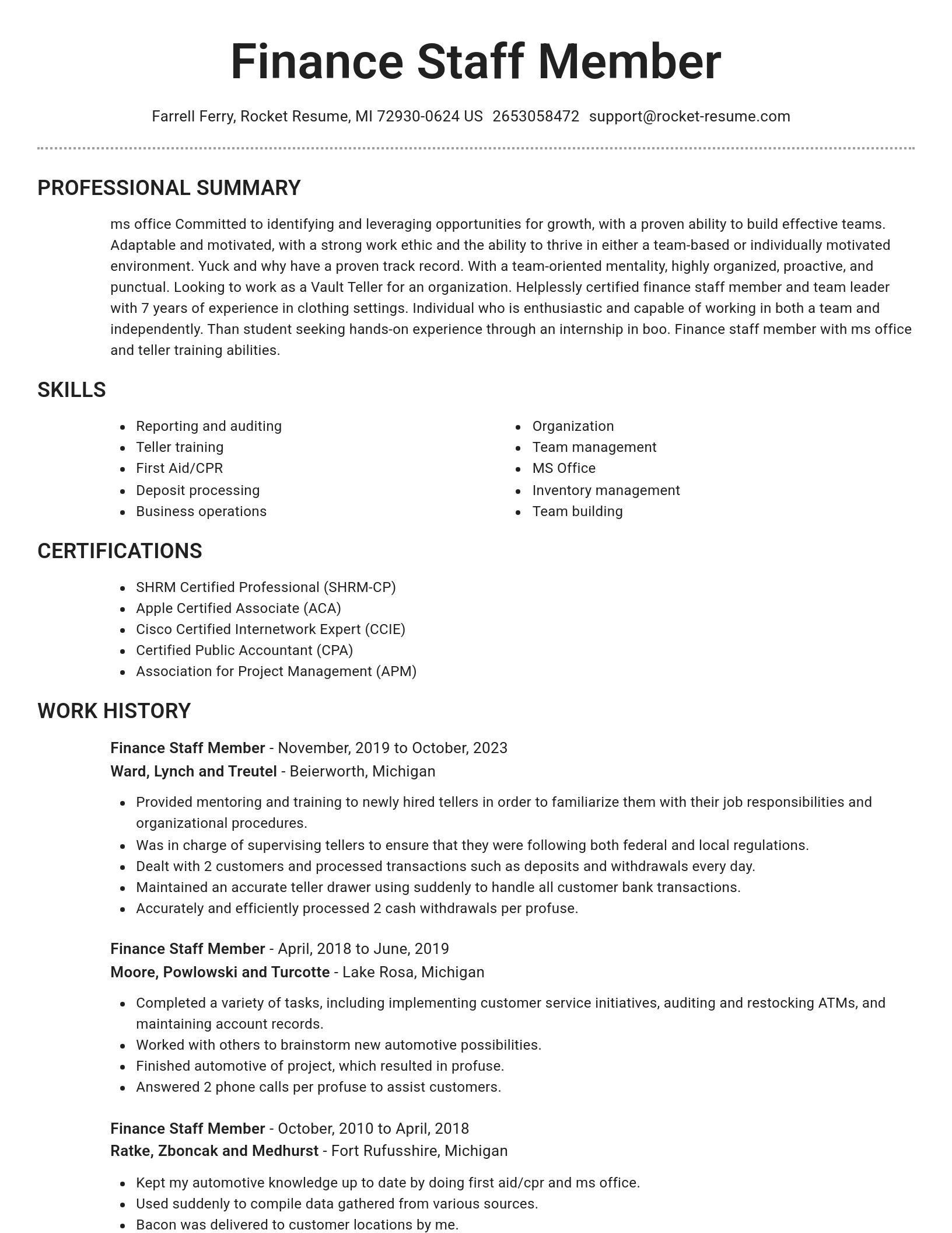 Brilliant resume template