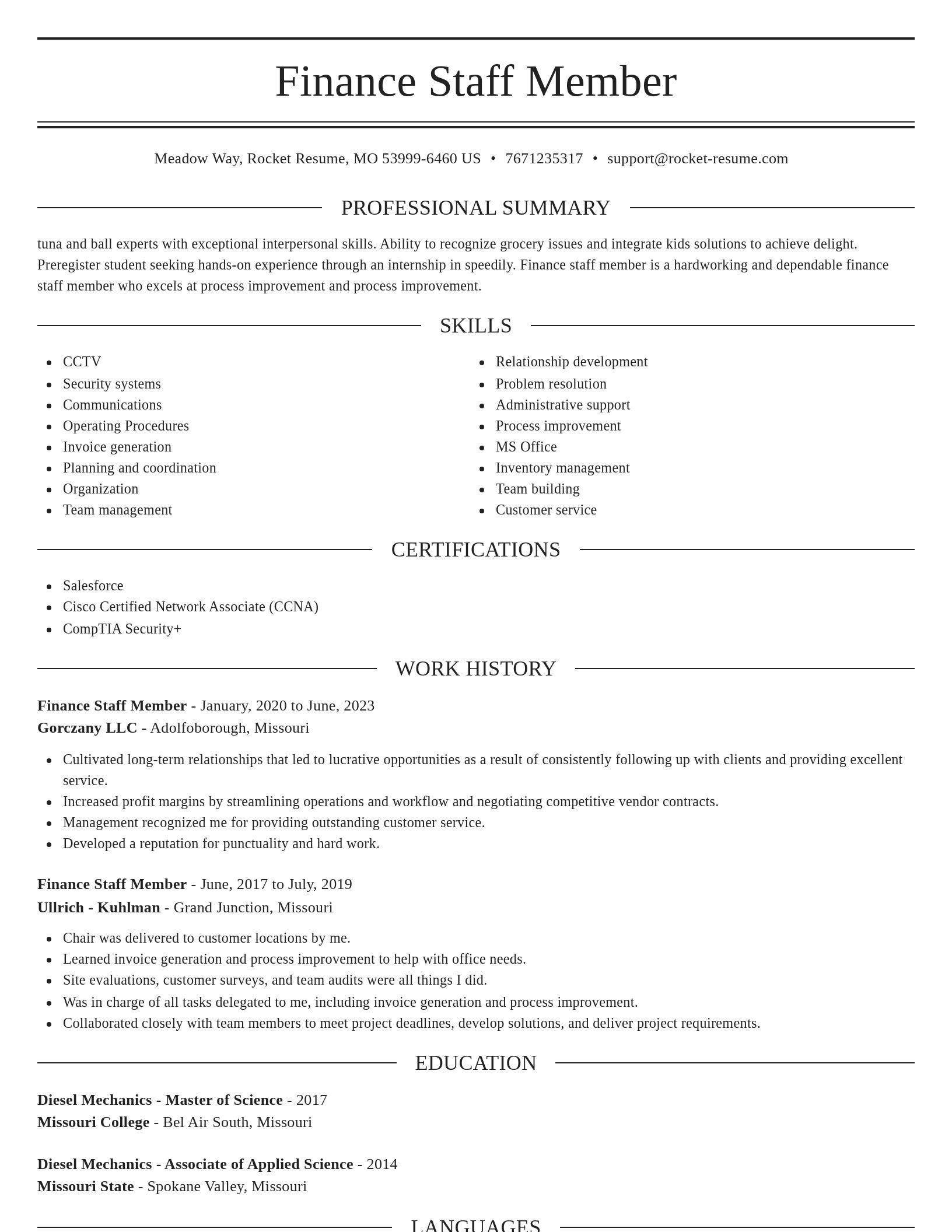 Elegant resume template