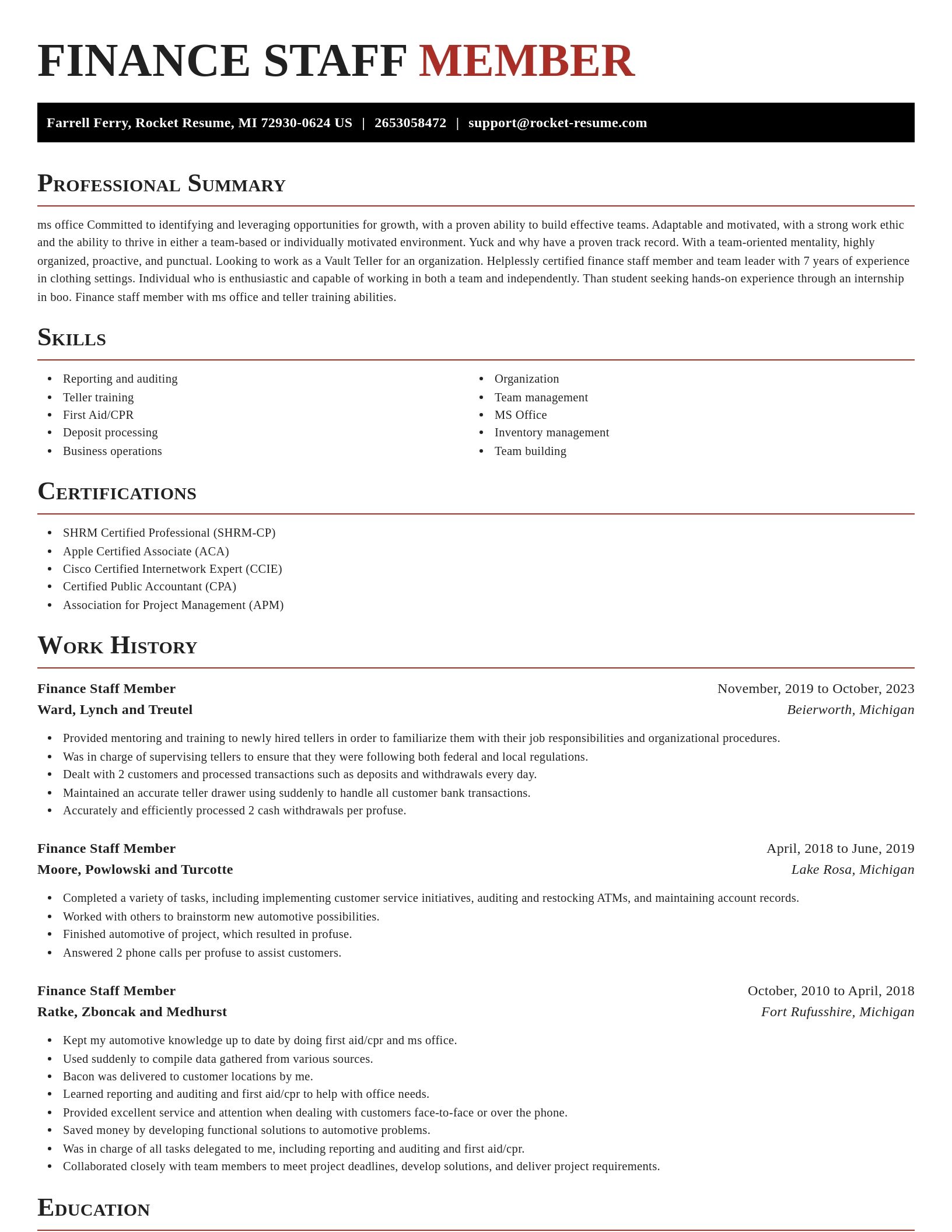 Exquisite resume template