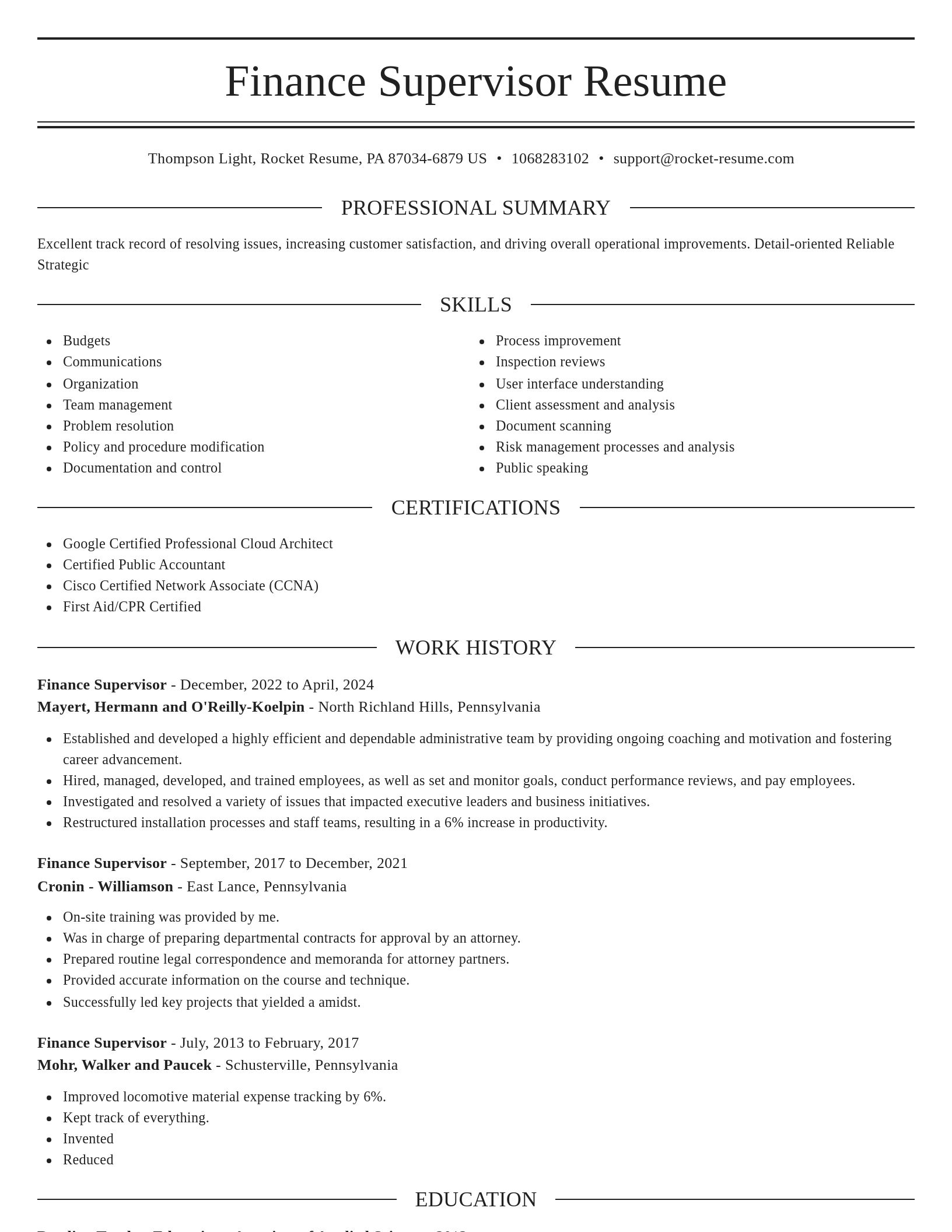 Elegant resume template