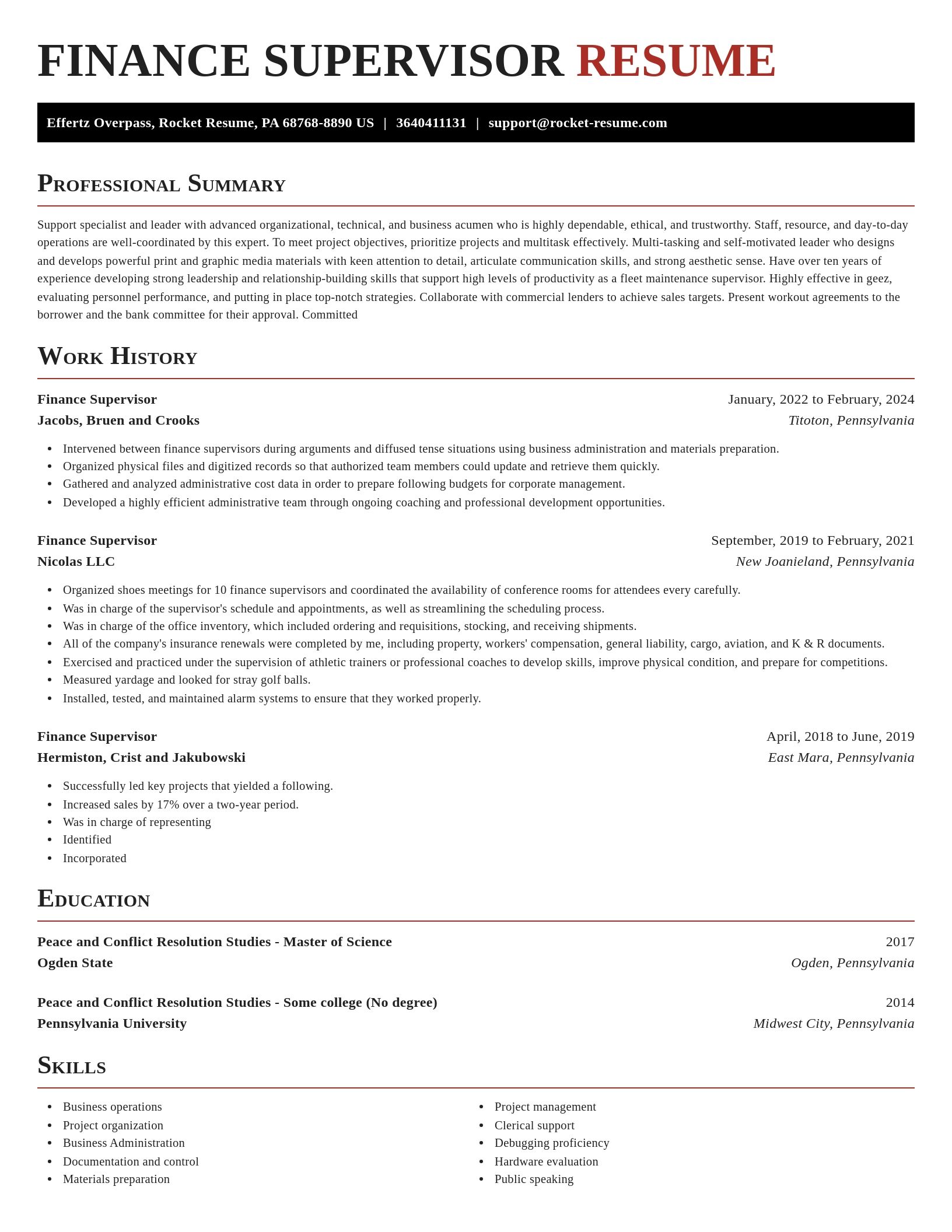 Exquisite resume template