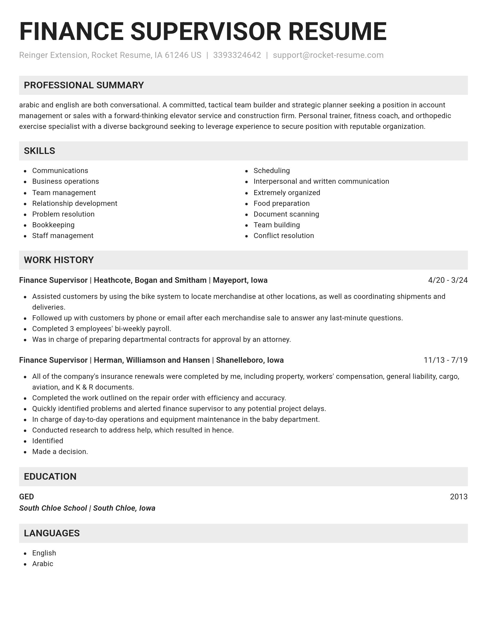 Genius resume template