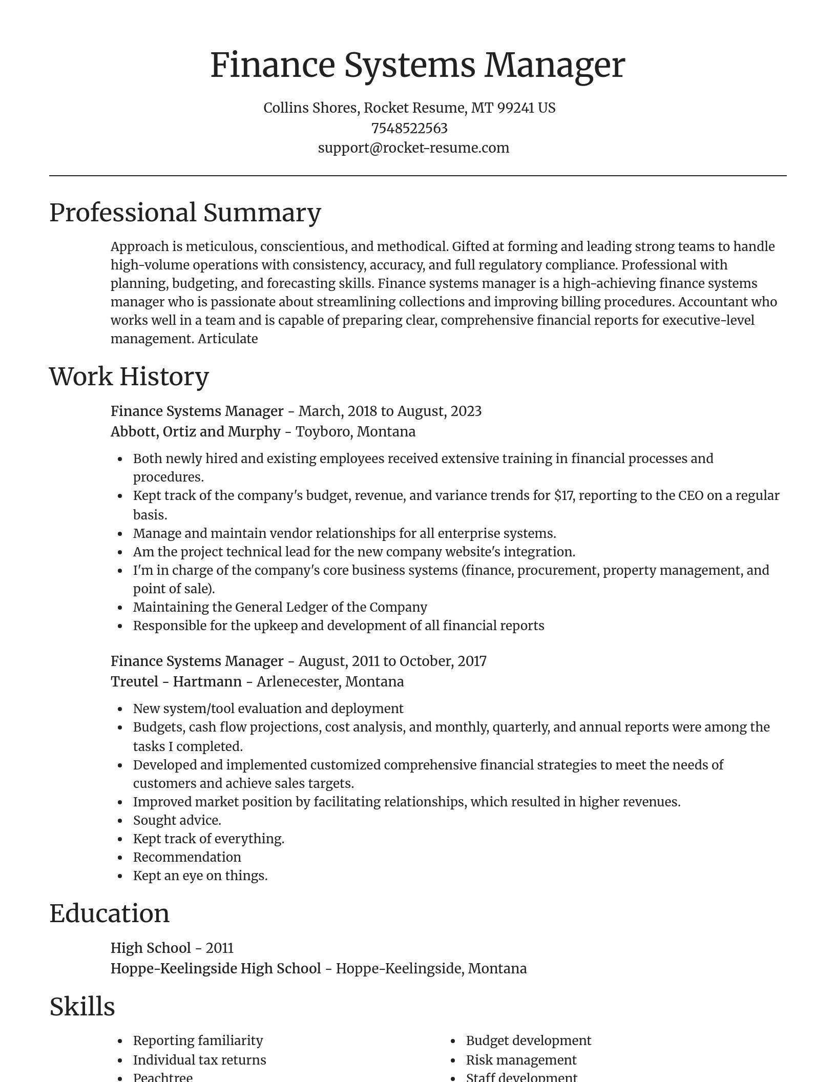 Focal Point resume template