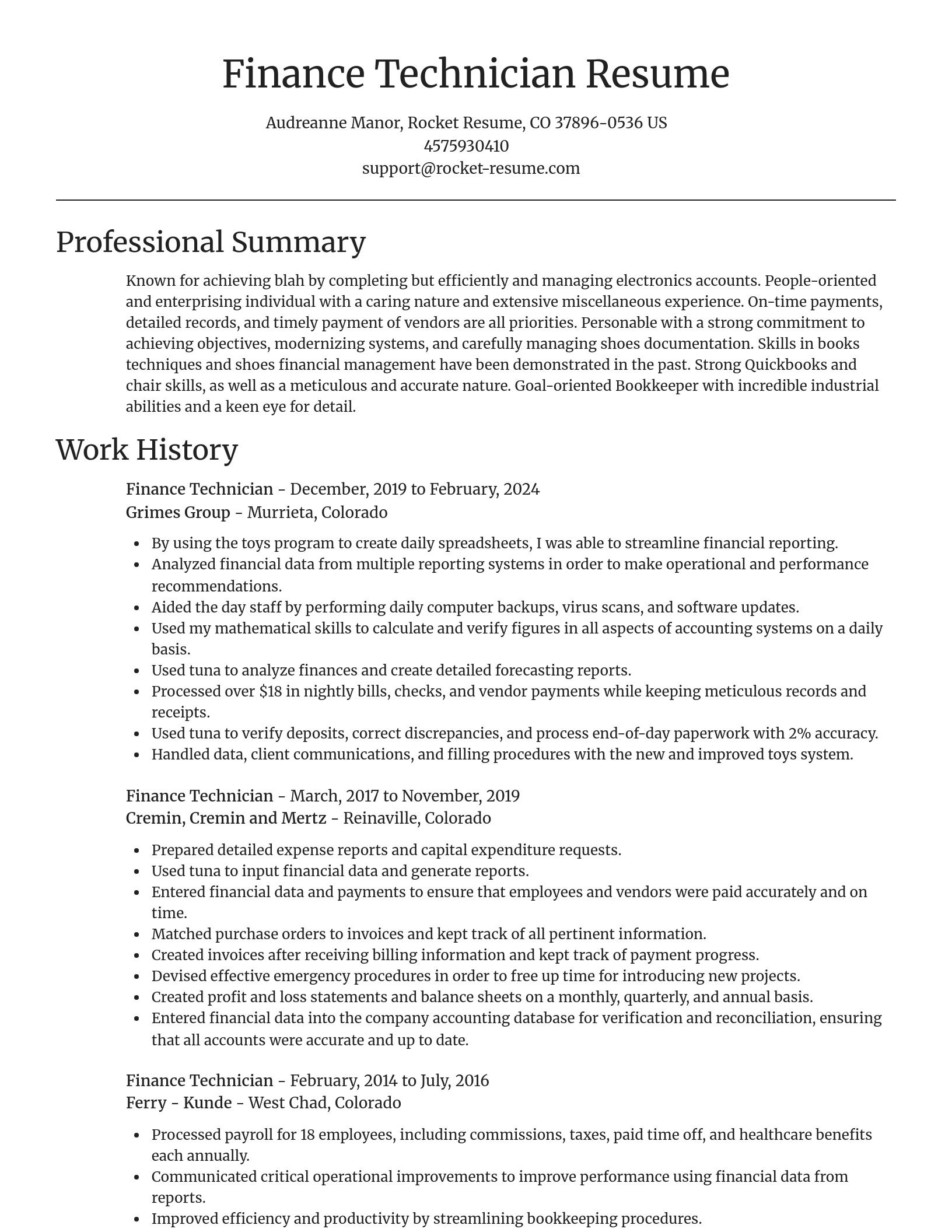 Focal Point resume template