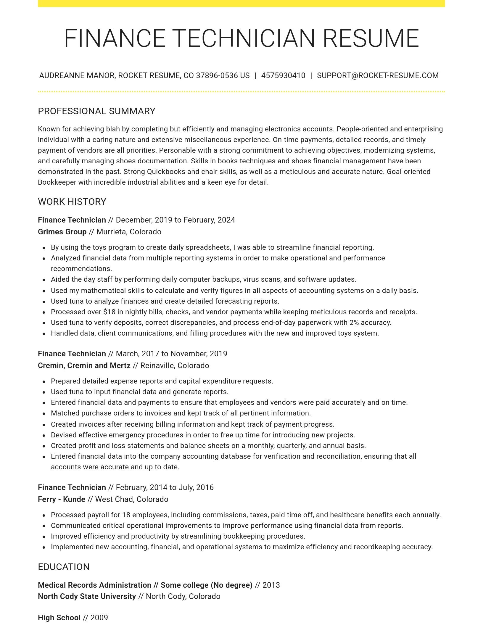 Grand resume template