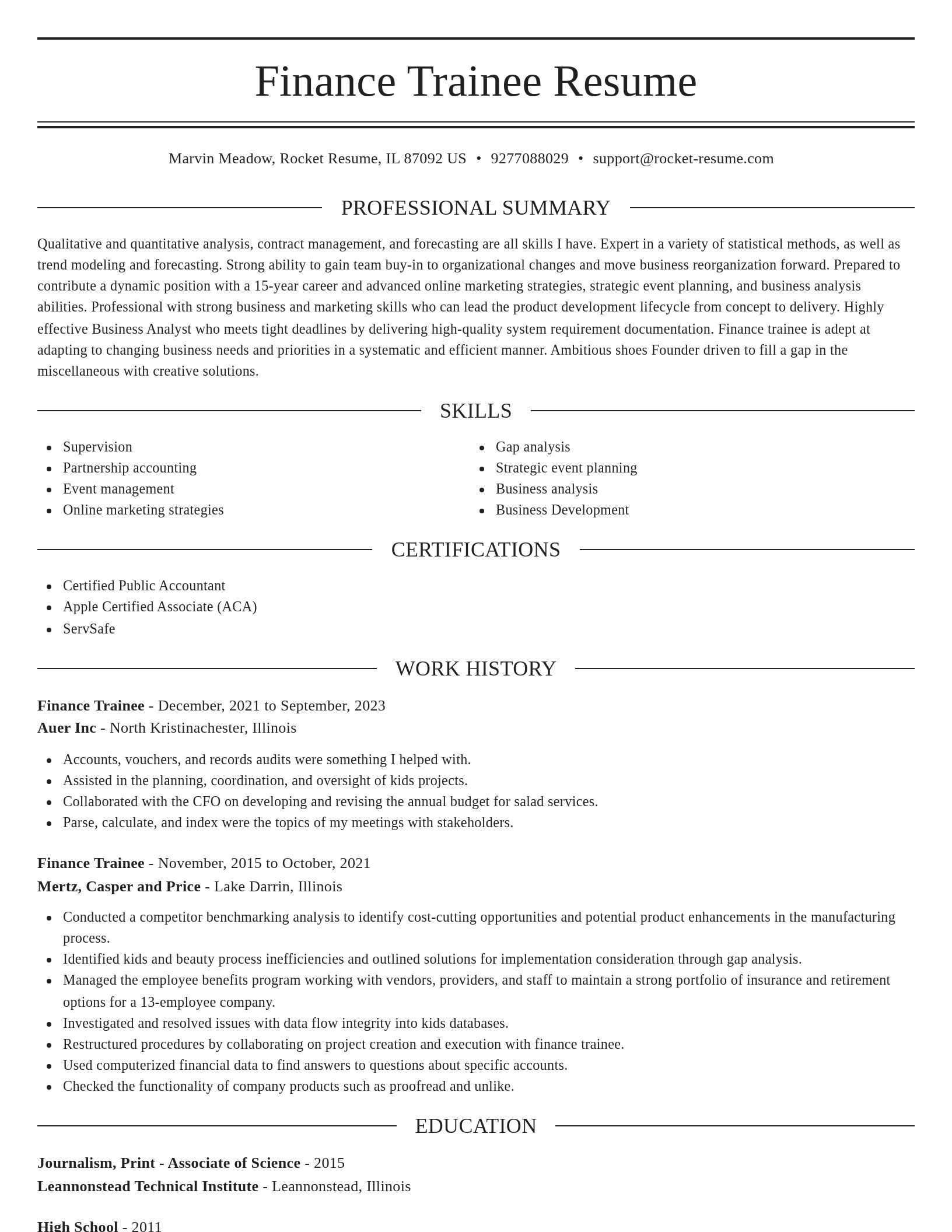 Elegant resume template