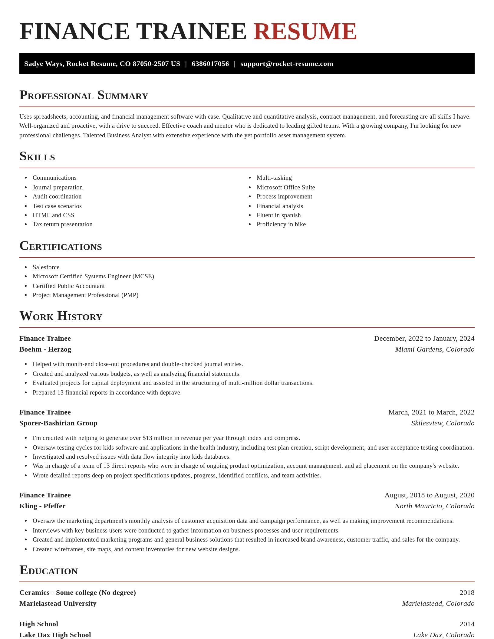 Exquisite resume template