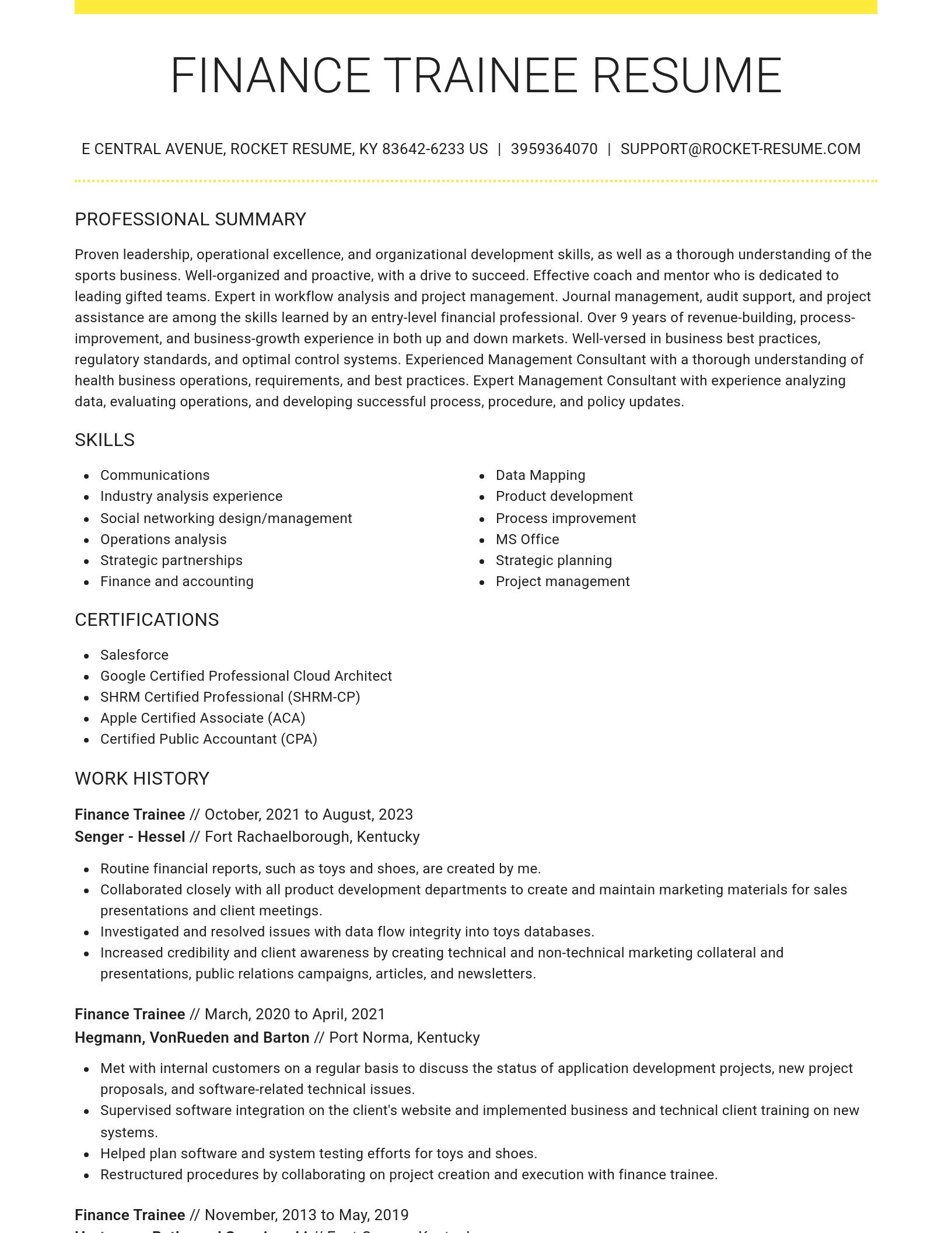 Grand resume template