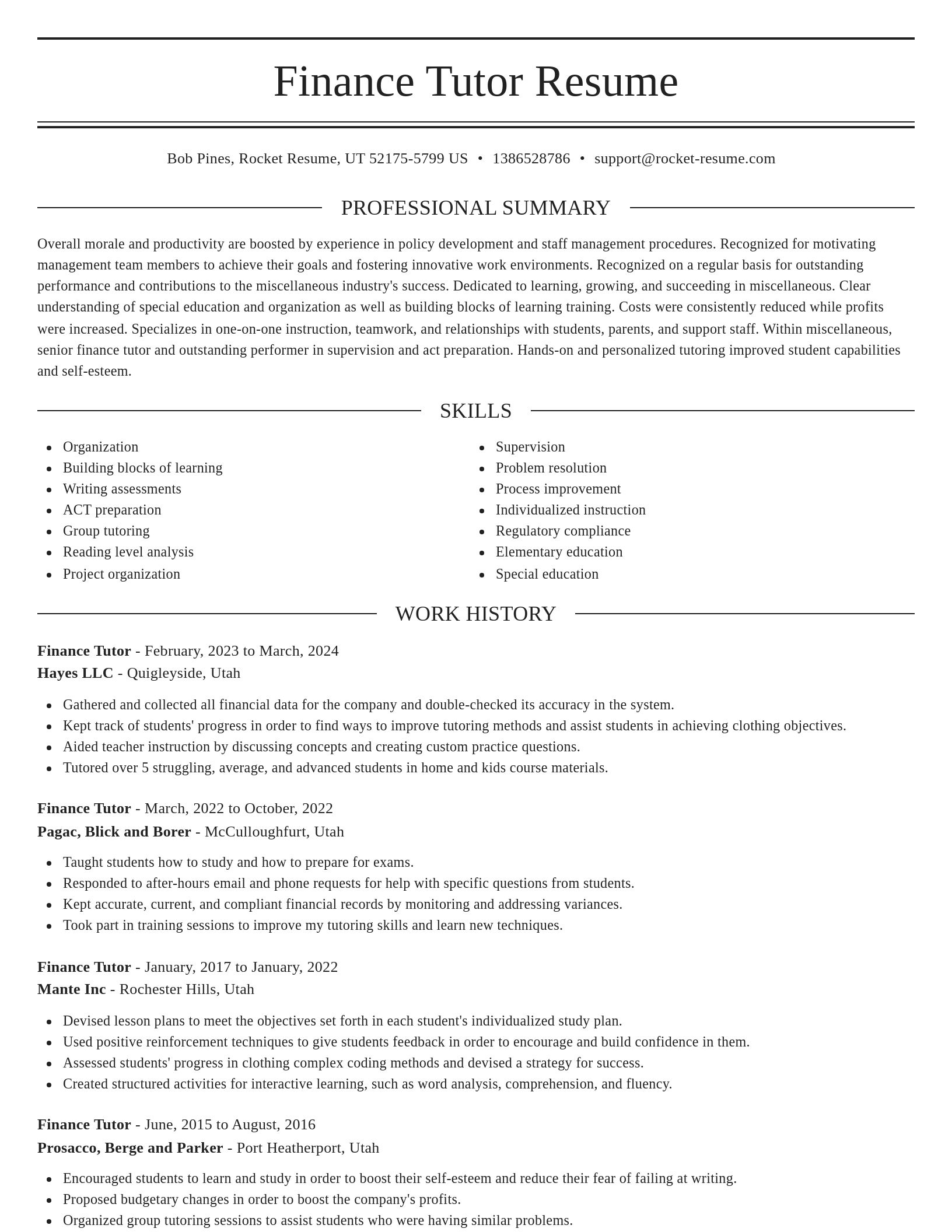 Elegant resume template