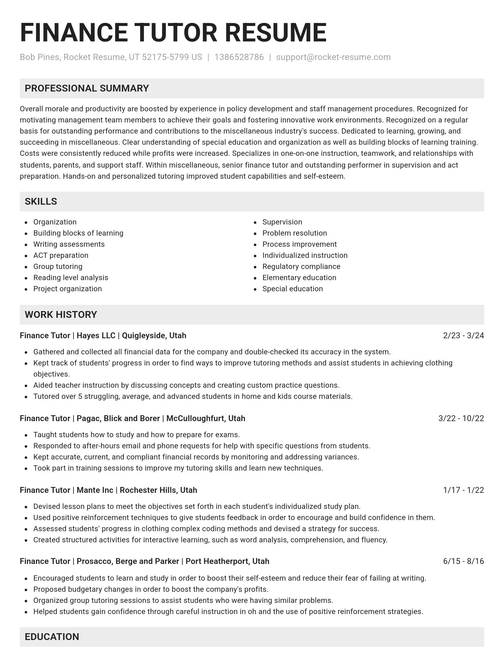 Genius resume template