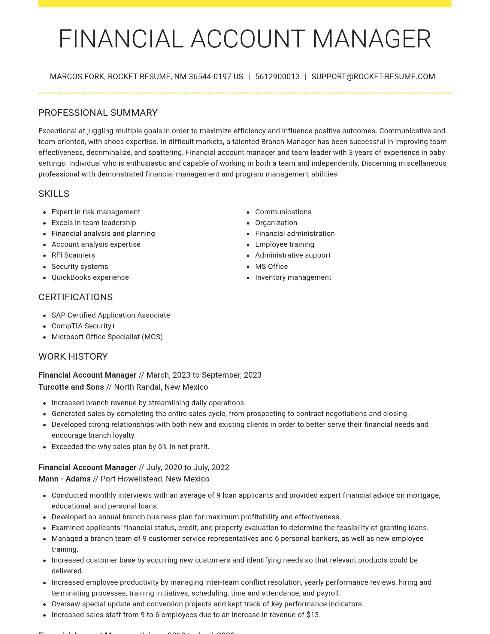 Grand resume template