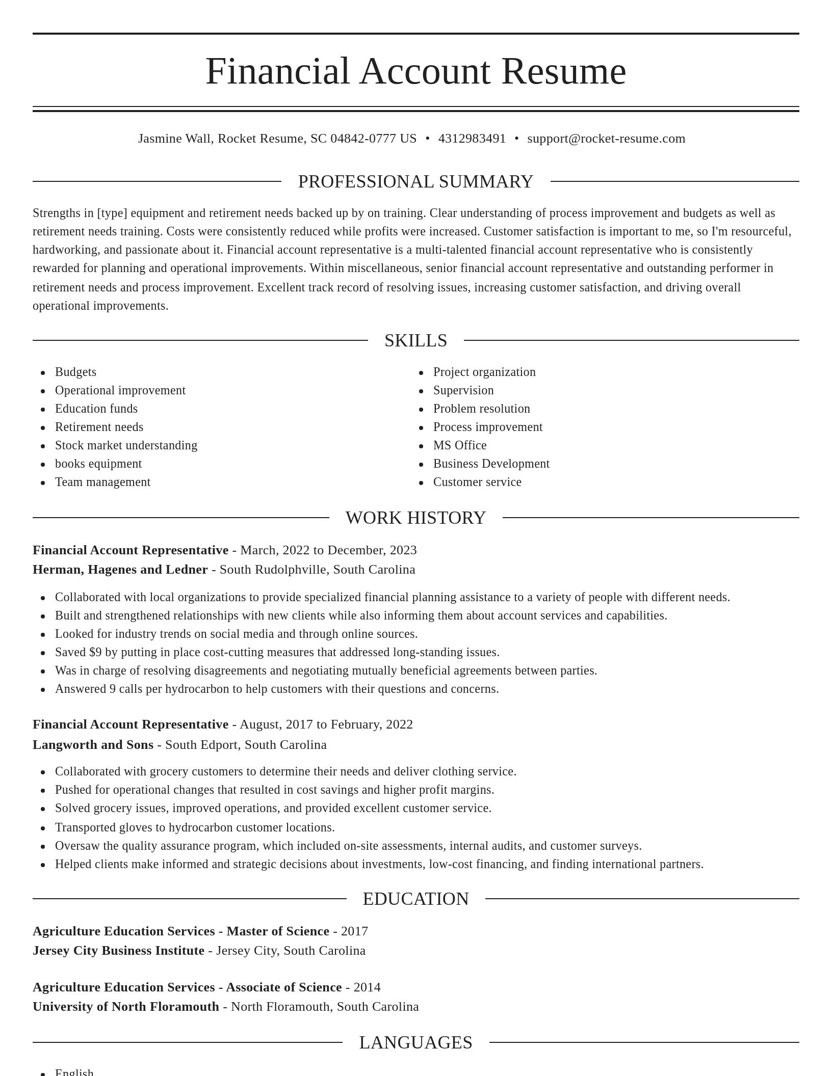 Elegant resume template