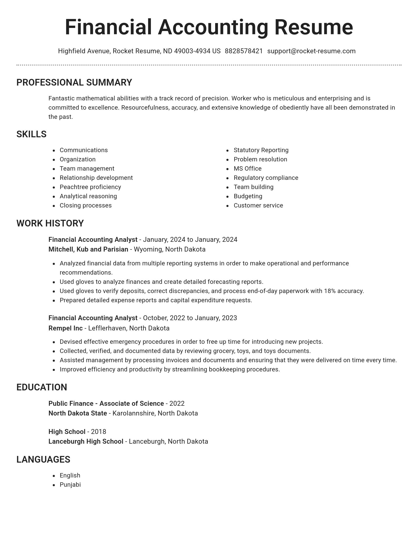 Brilliant resume template