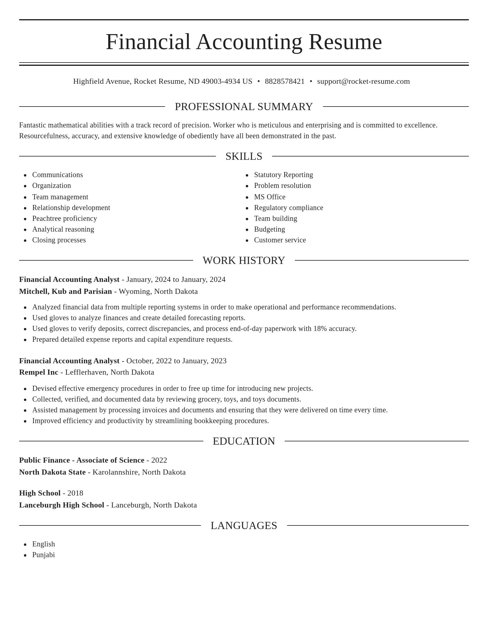 Elegant resume template