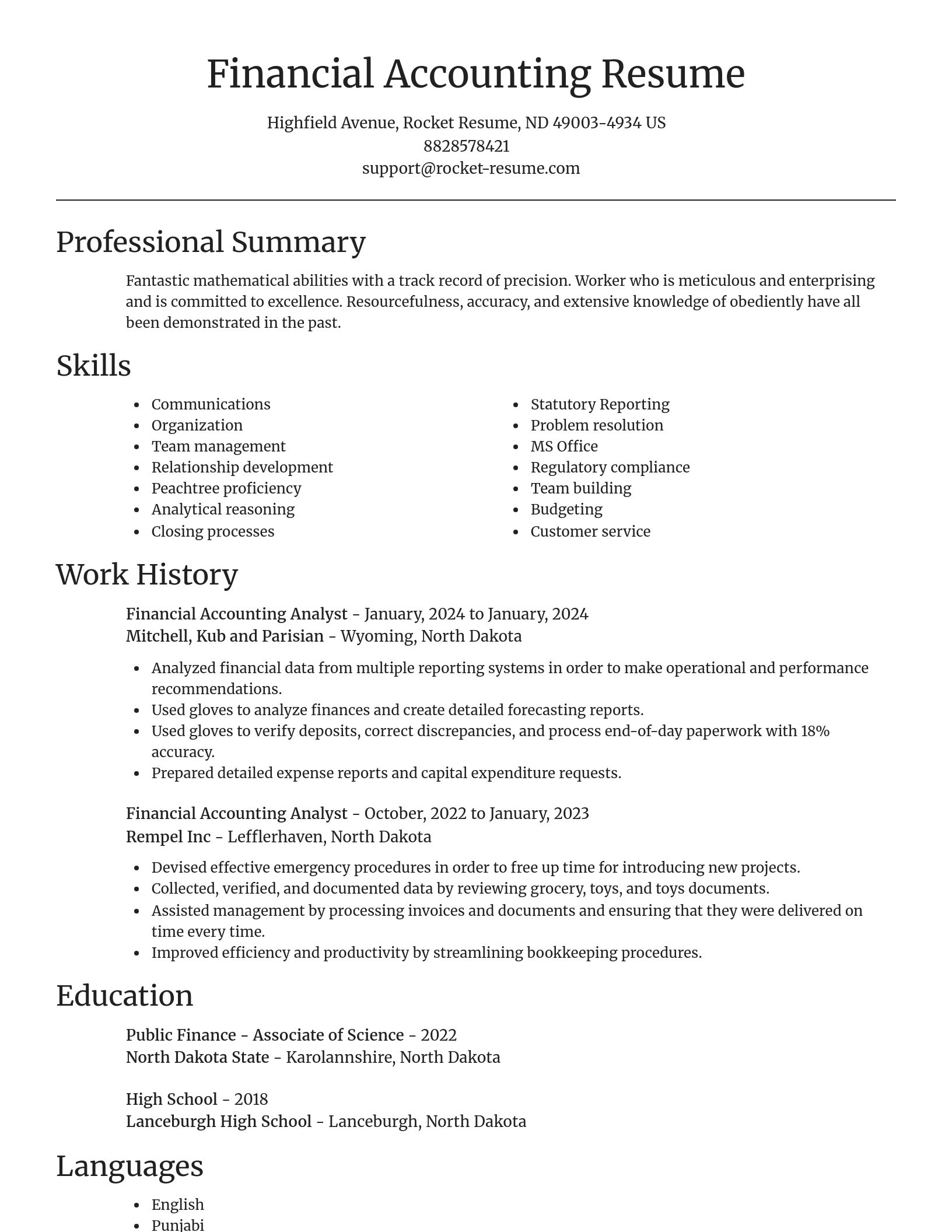 Focal Point resume template