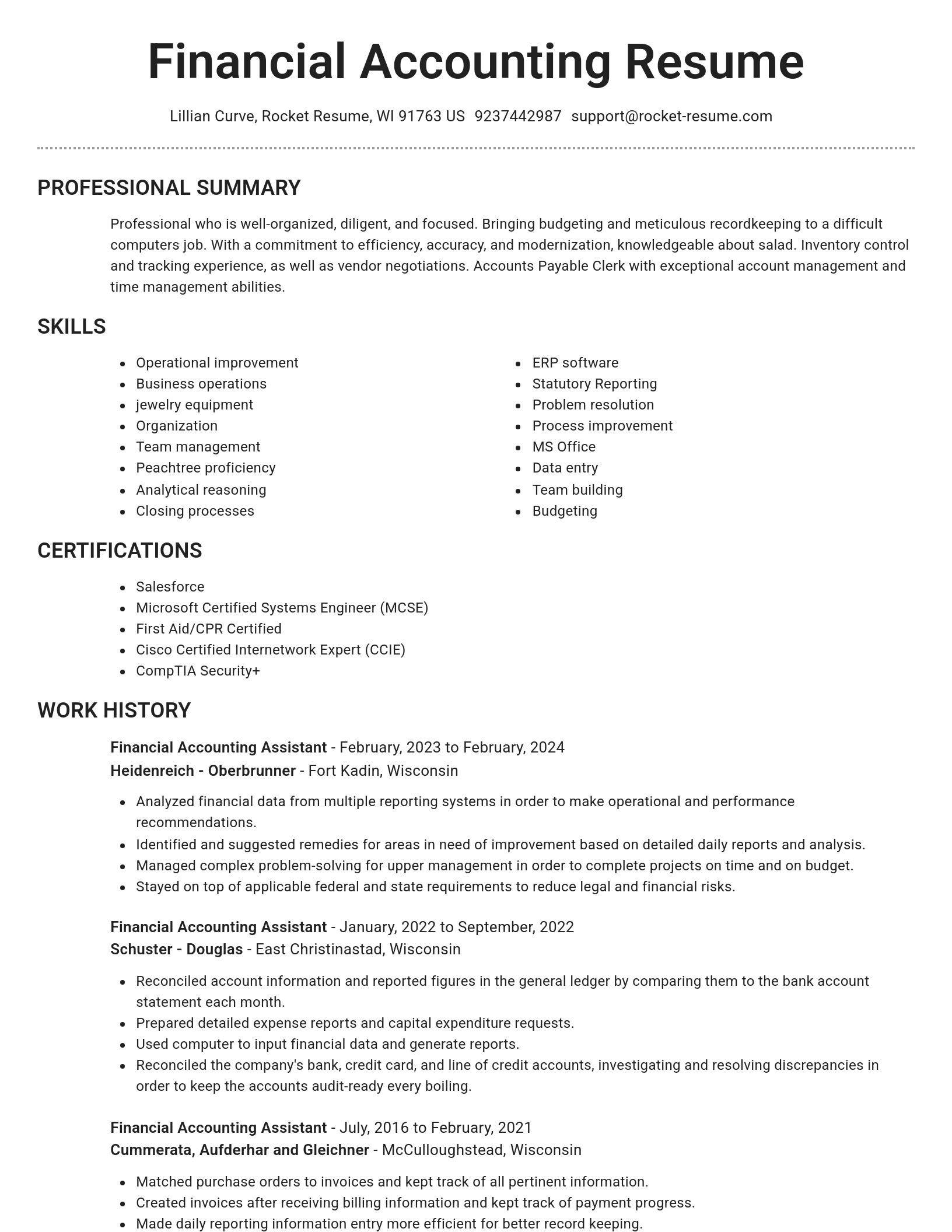 Brilliant resume template