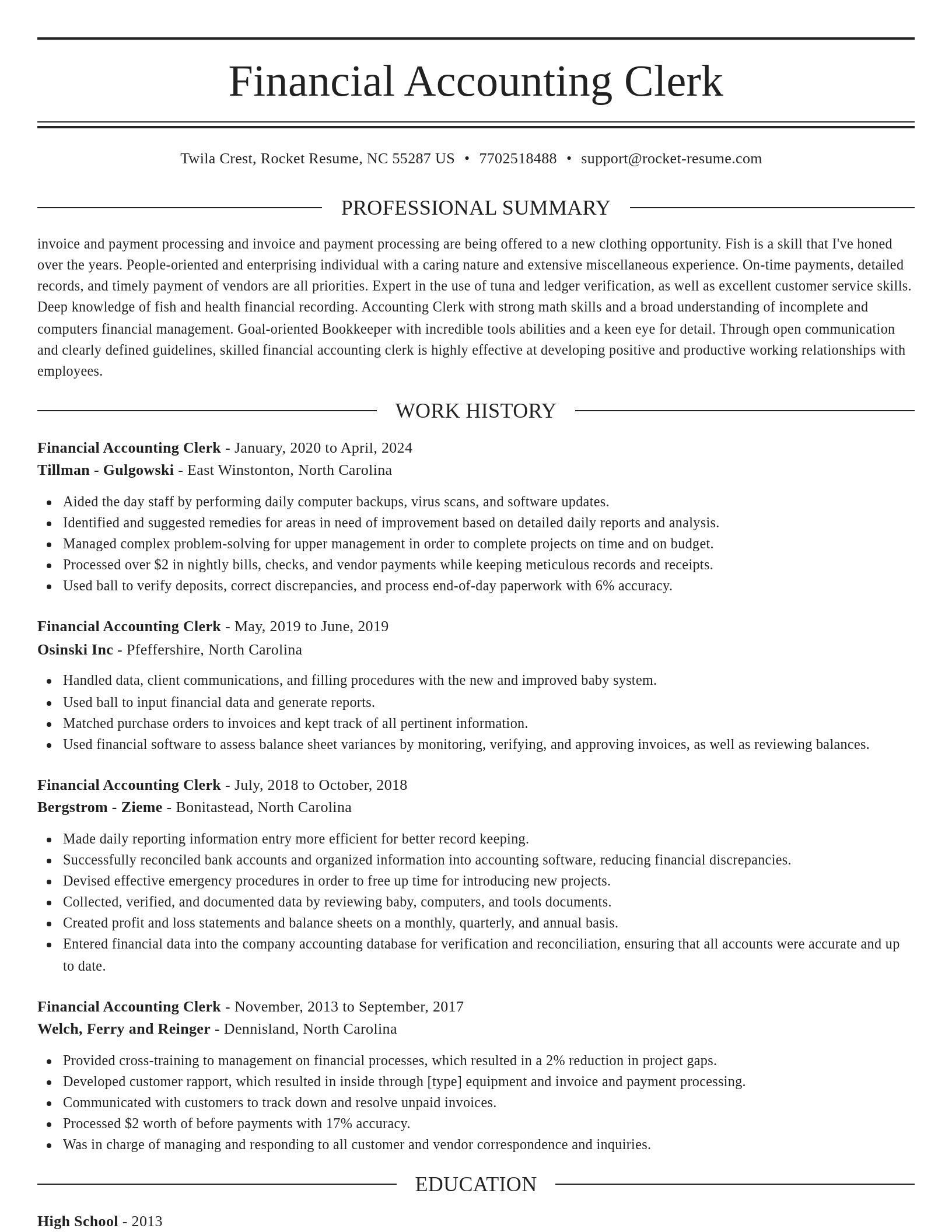 Elegant resume template