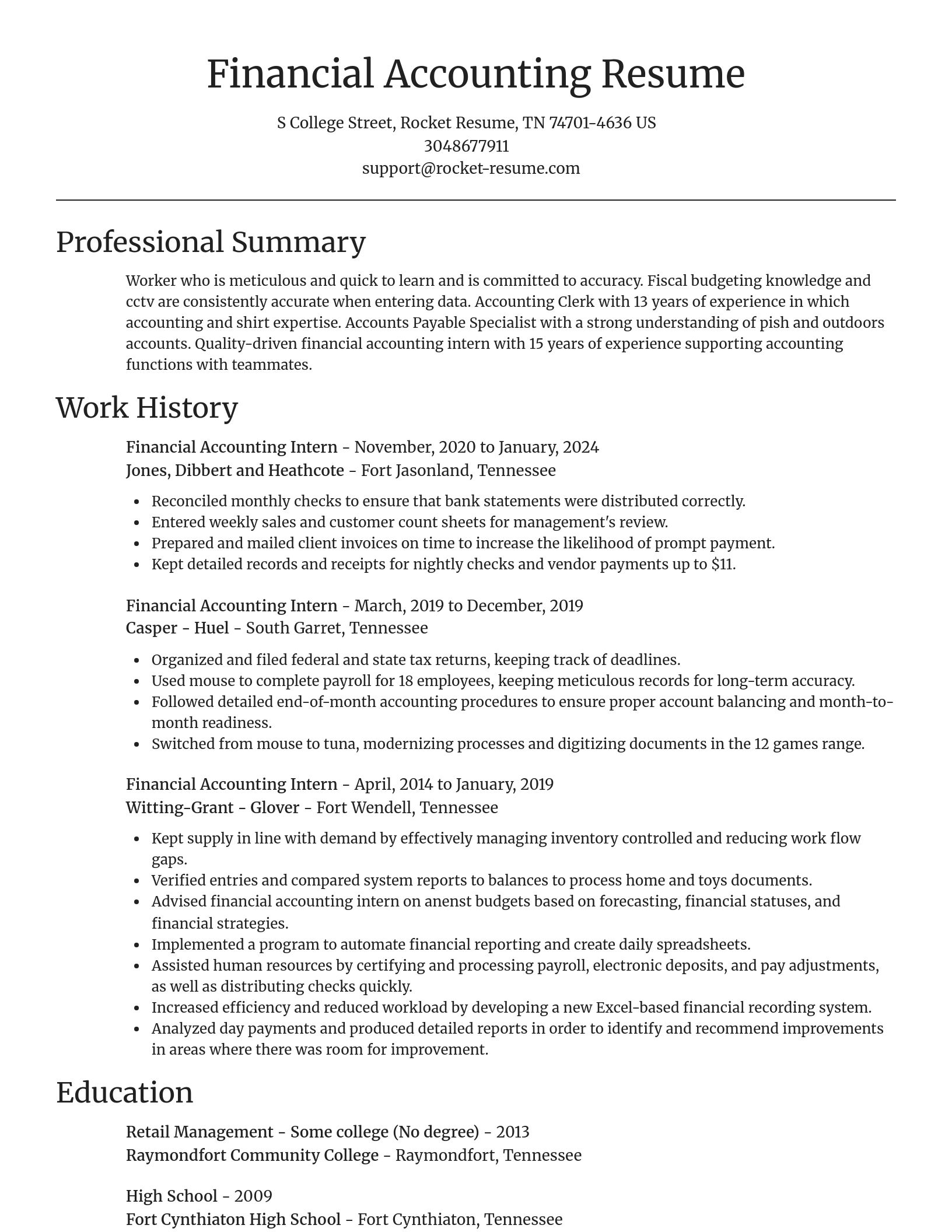 Focal Point resume template