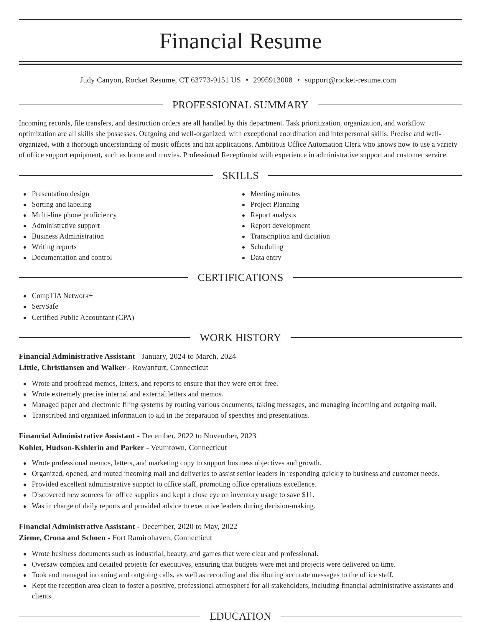 Elegant resume template