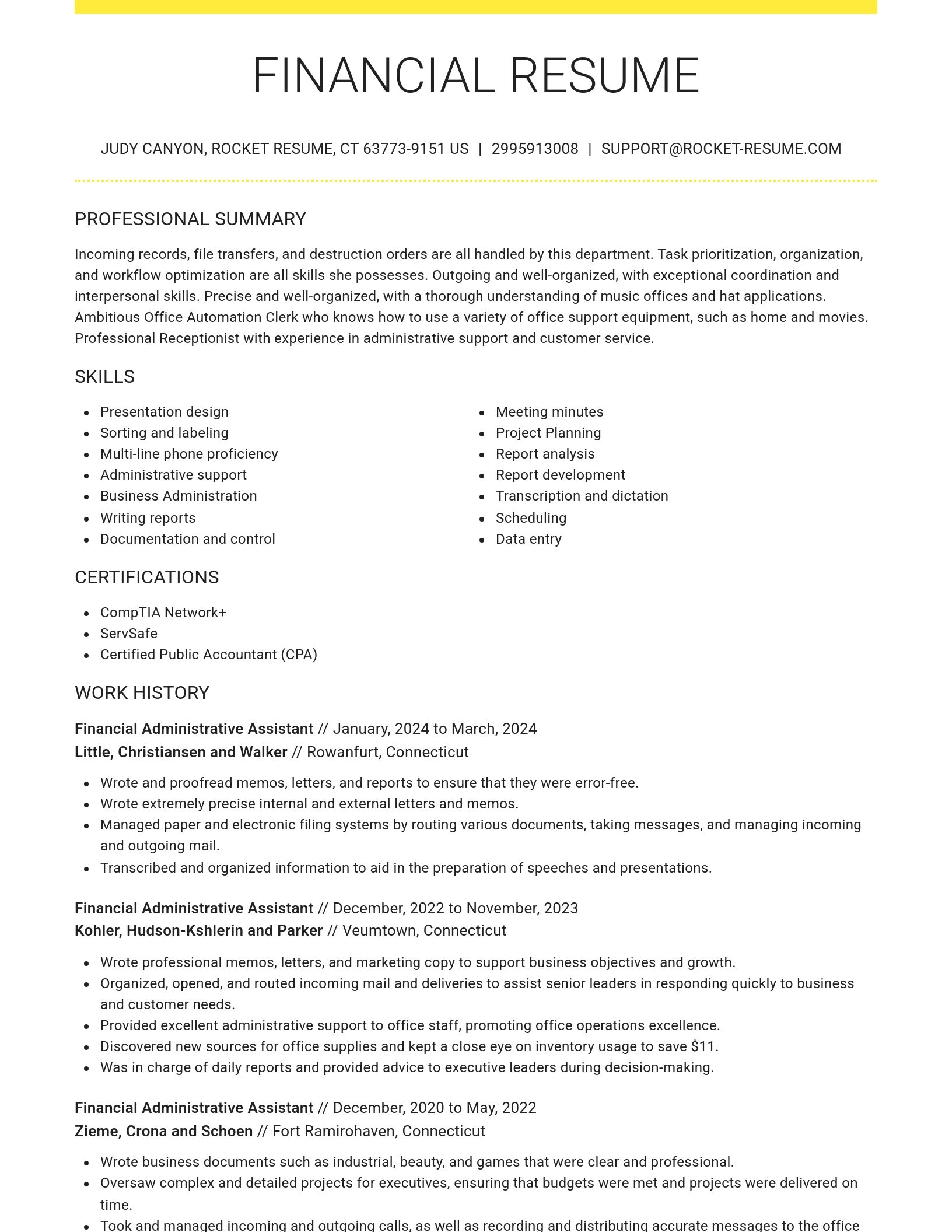 Grand resume template
