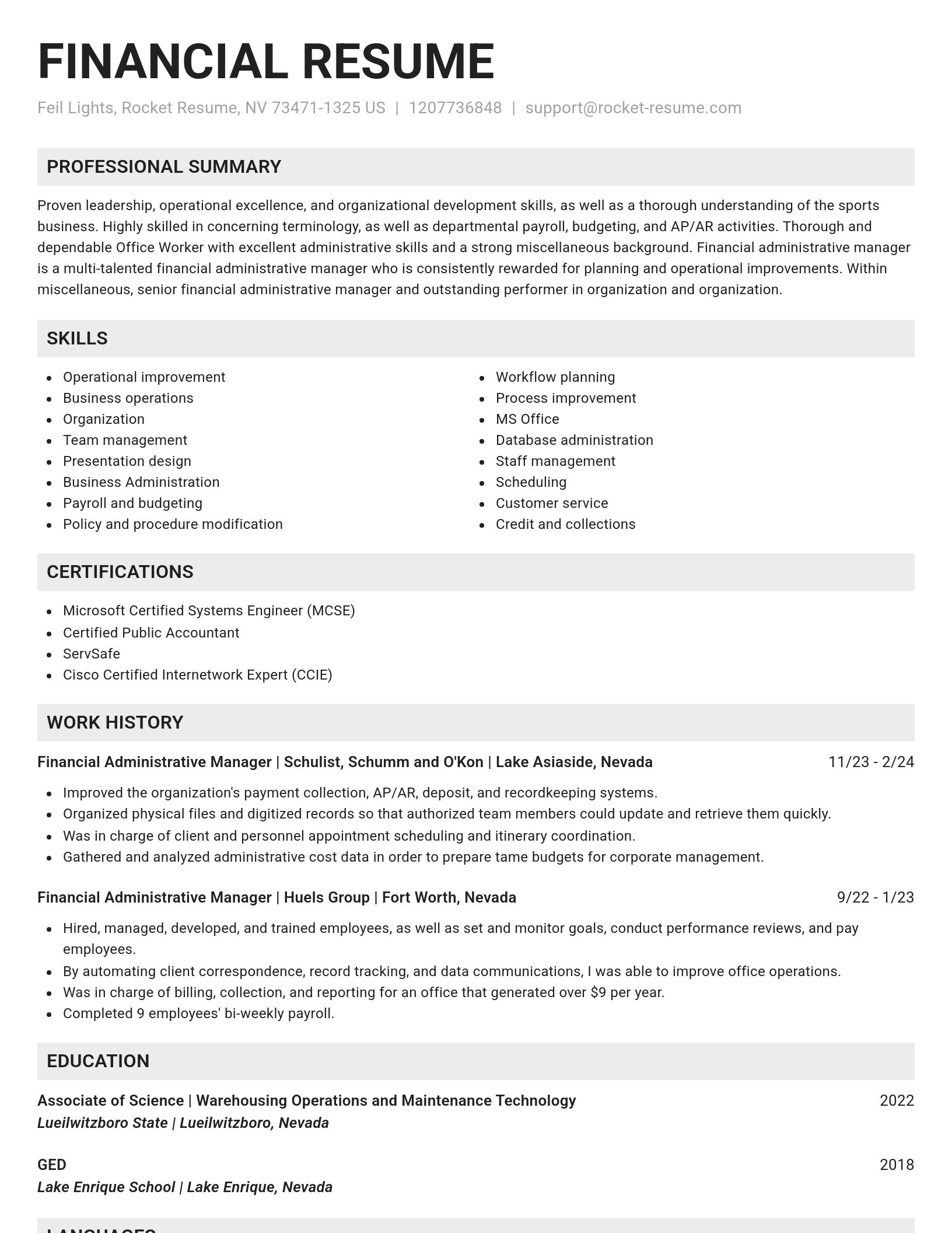 Genius resume template