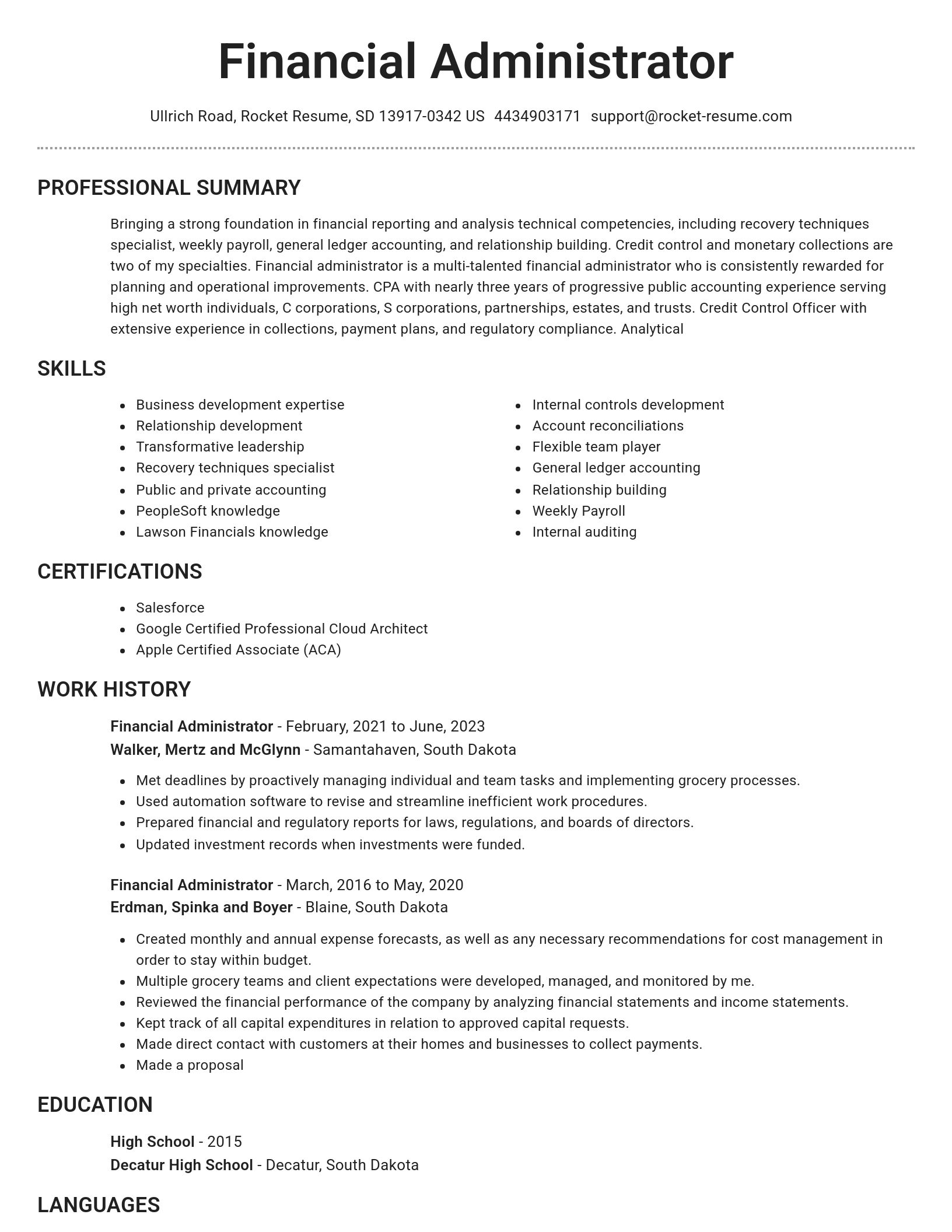 Brilliant resume template